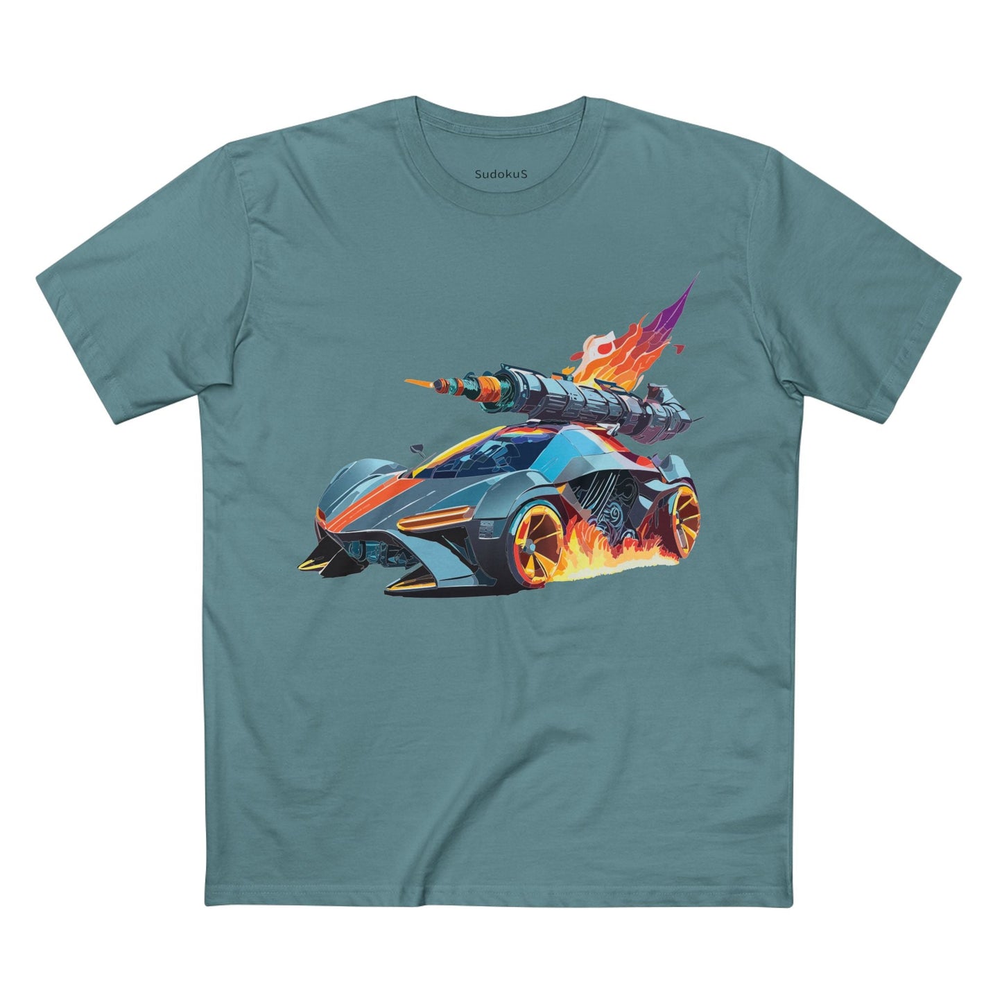 Car Graphic Unisex 100 Cotton Staple Tee 17