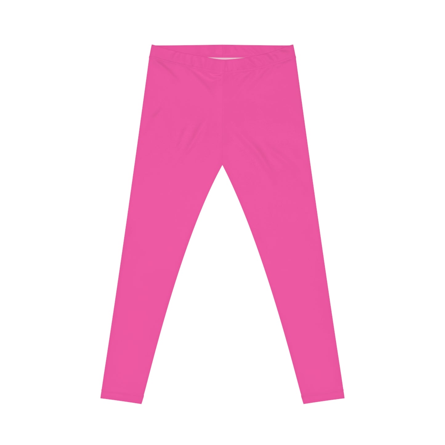Deep Pink Color Women's Poly-Span Casual Leggings XS-2XL