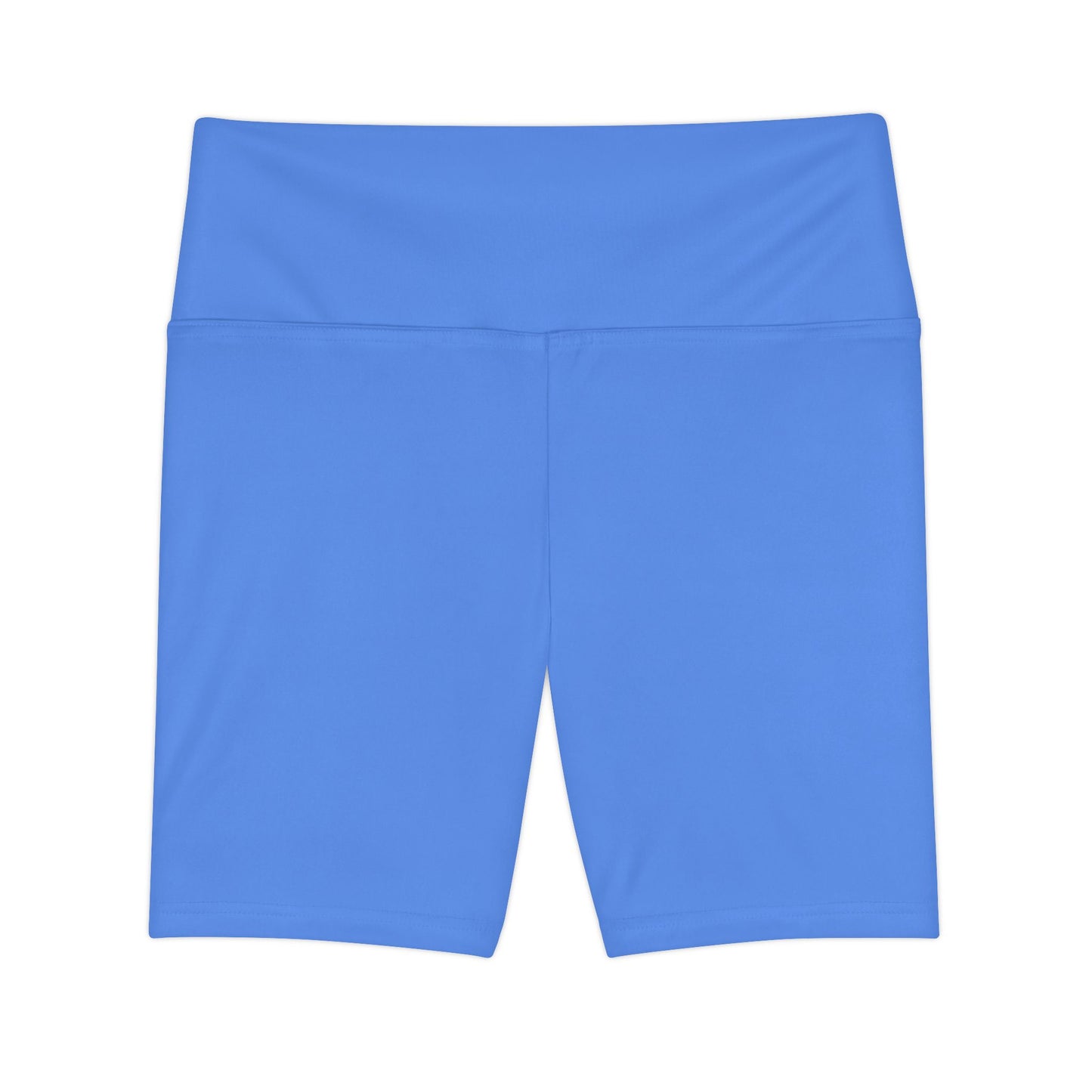 Cornflower Blue Women's Workout Shorts — Solid High-Waist Biker Shorts for Exercise & Everyday Wear