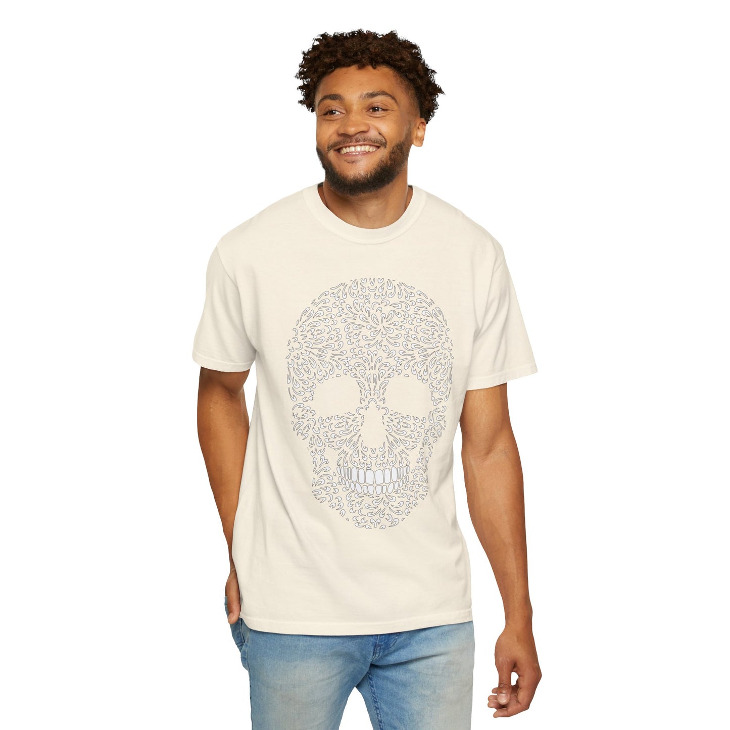 Unisex Cotton Tee Shirt with Skull