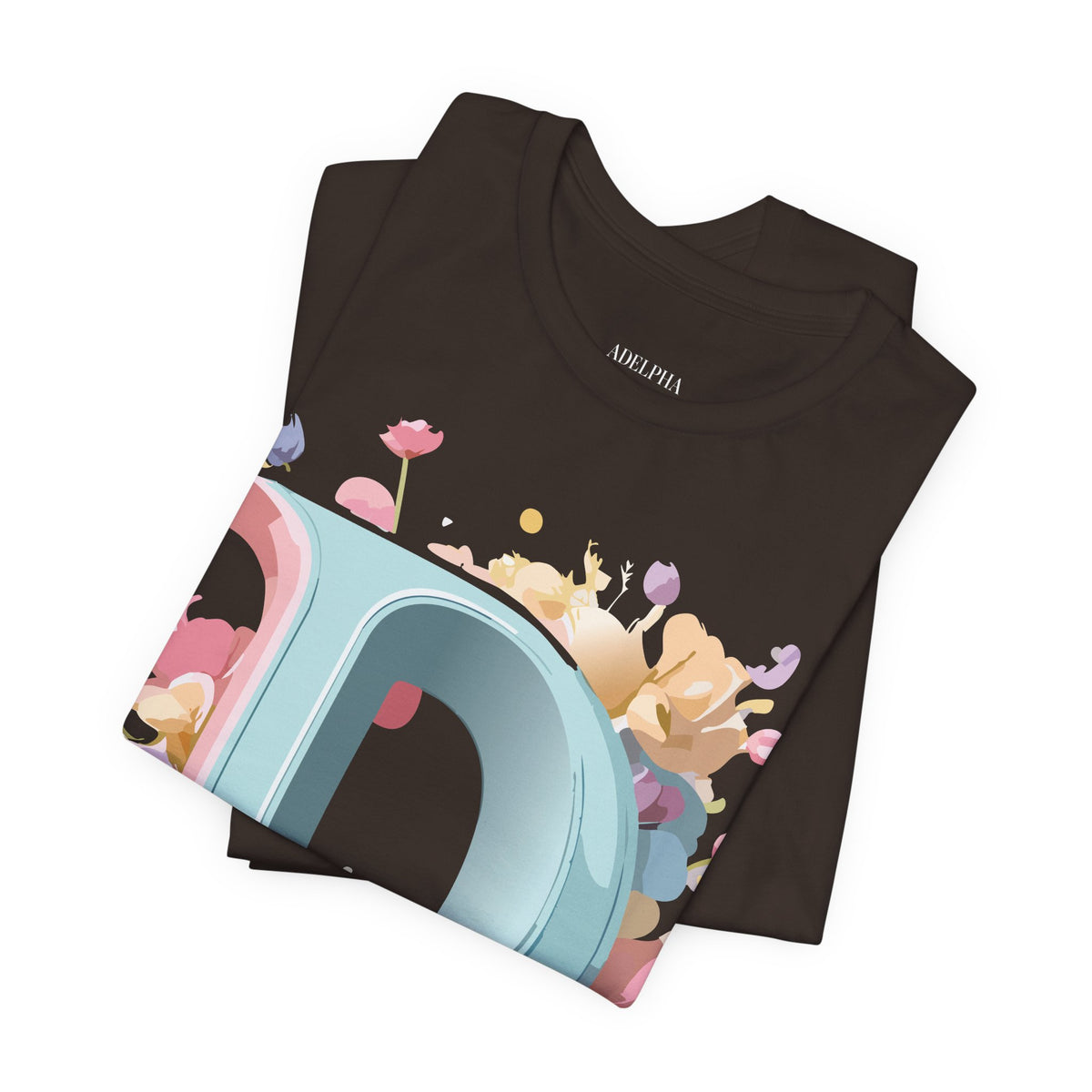 Letter D Graphic Unisex Cotton Bella+Canvas Tee with Art Letter Design