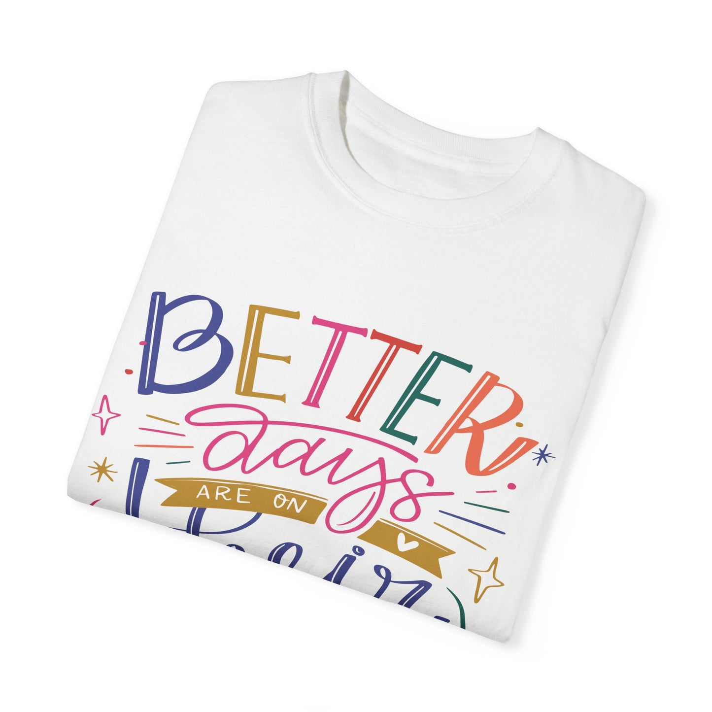 T-shirt unisexe avec design artistique et imprimé de citations positives