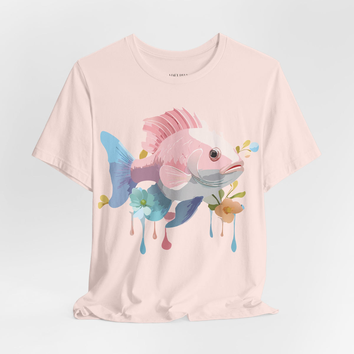 Fish Graphic Design Tee Bella+Canvas Unisex 100 Cotton Tee Shirt a109