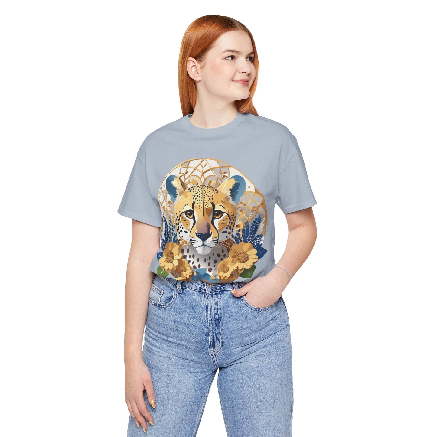 Medallion Graphic Unisex 100 Cotton Vintage Animal Medal Artwork Tee 53