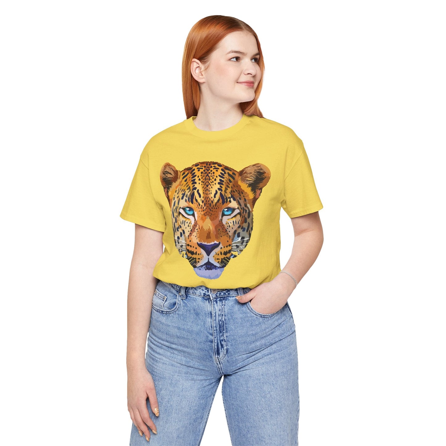 Unisex Animal Print Tee Shirt With Art Design Wild Animals Graphic Tee For Everyday Wear
