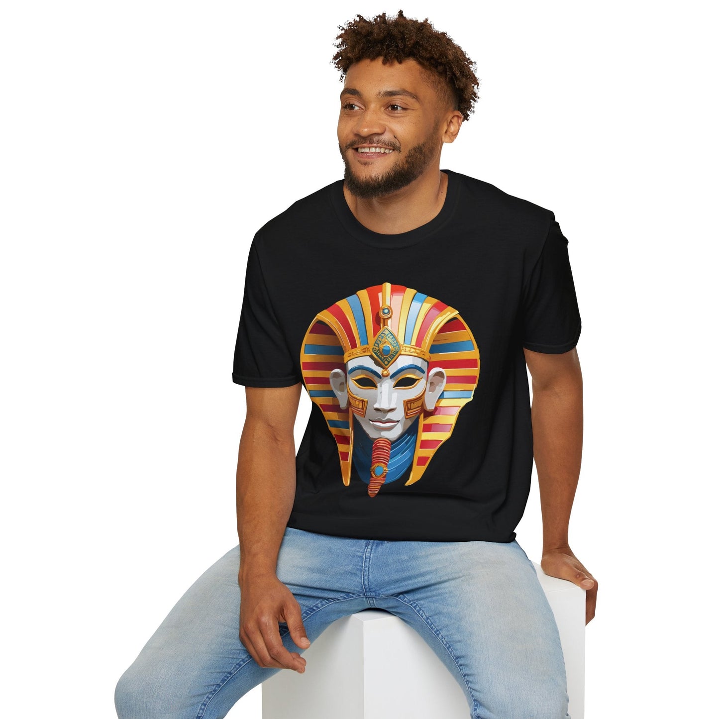 Mask Tee Shirt Unisex Art Design Masquerade Tee Gildan Softstyle 64000 Lightweight Cotton