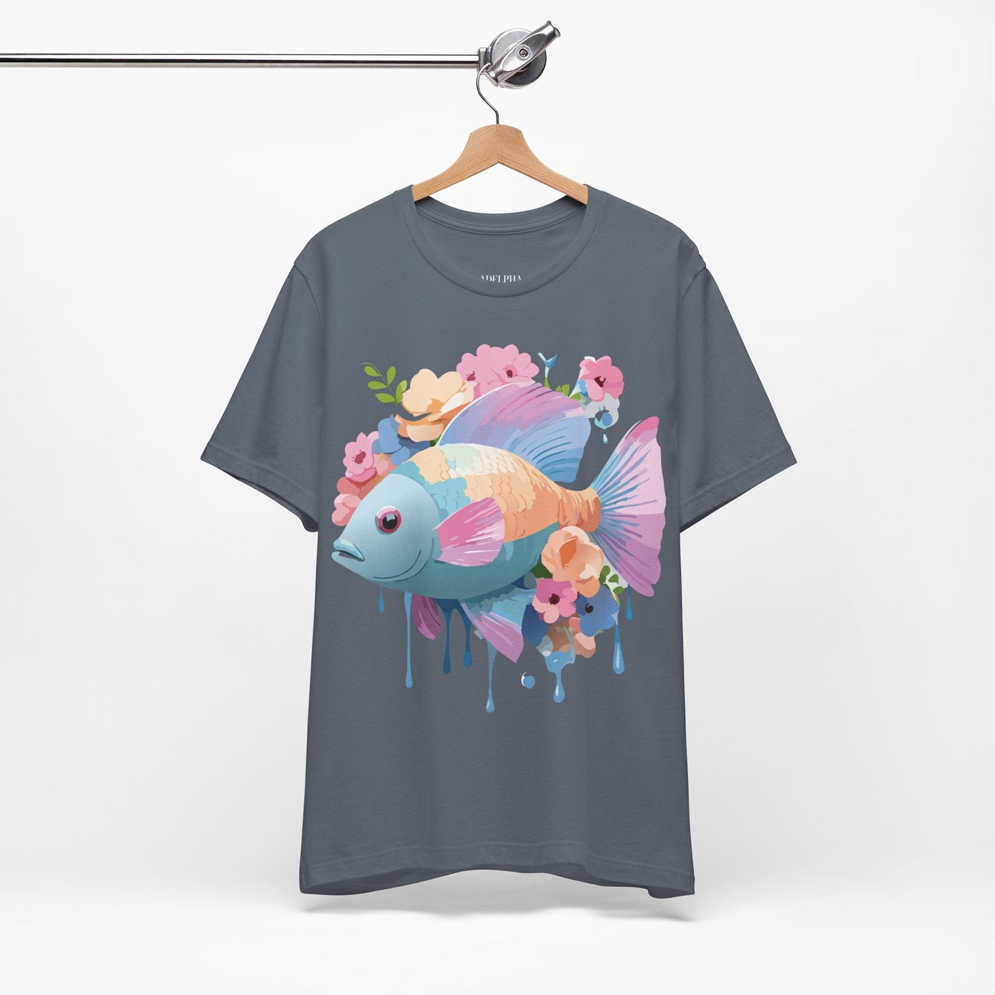 Fish Graphic Unisex 100 Cotton Vintage Artwork Tee 1