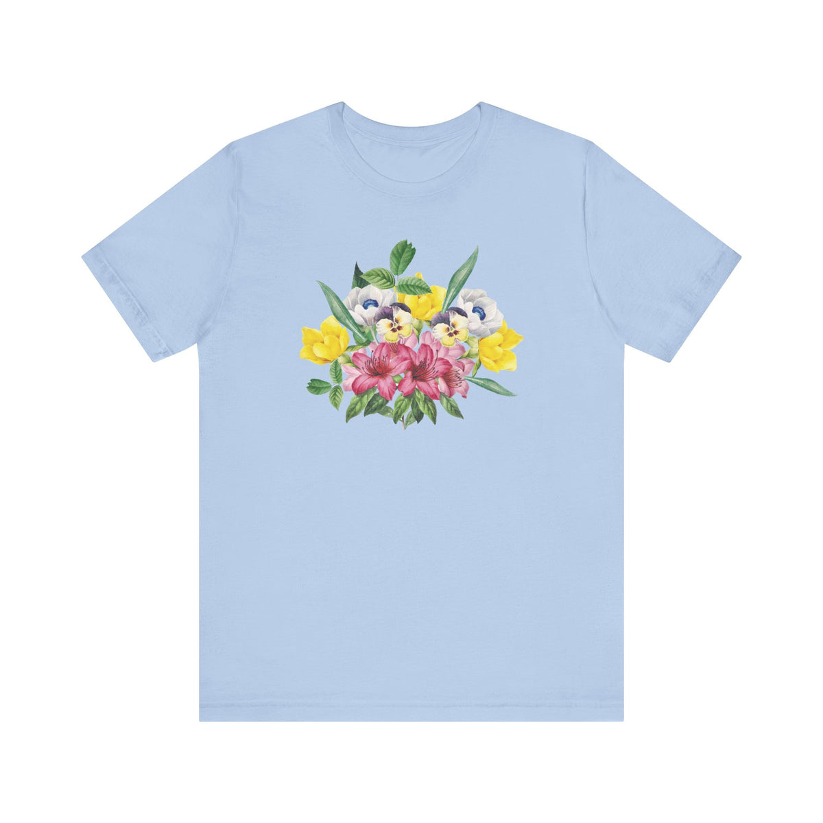 Floral Graphic Tee Shirt - Bella+Canvas Unisex 100 Cotton 49