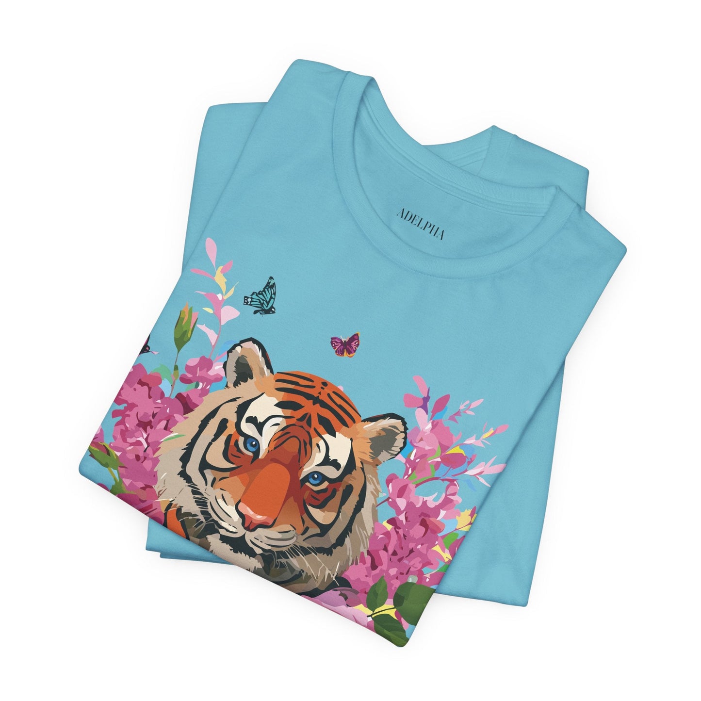 Tiger Graphic Unisex 100 Cotton Vintage Art with Animal Tee 11