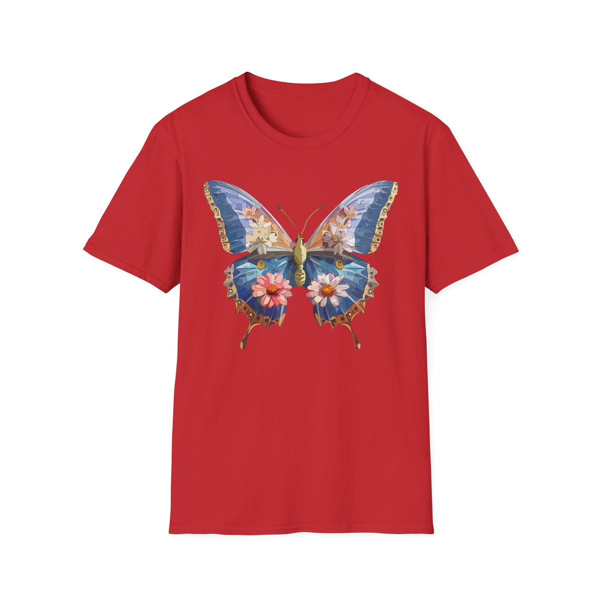 Floral Watercolor Butterfly Graphic Tee Unisex 100 Cotton Gildan T-Shirt
