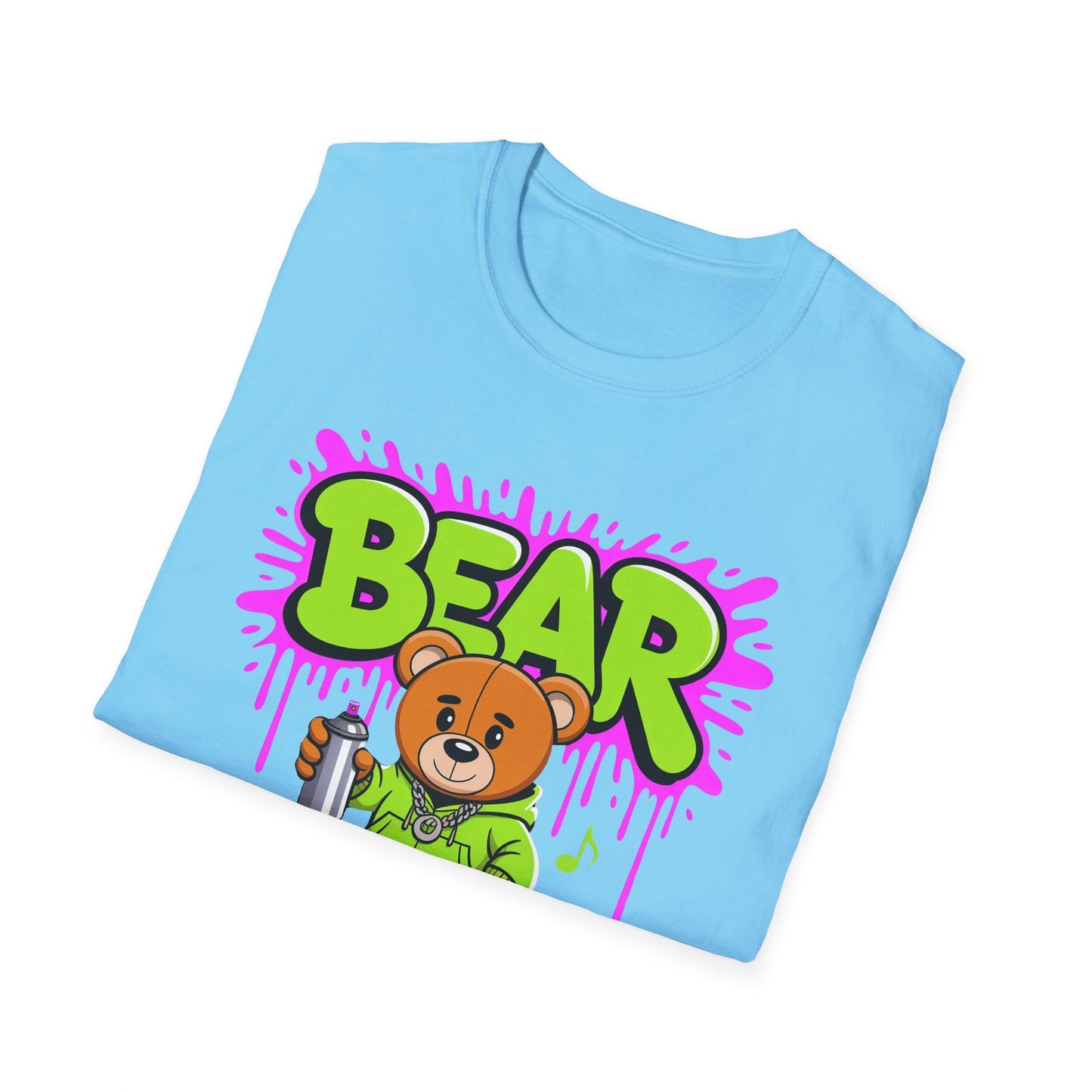 Unisex Cartoon T Shirt With Funny Animals Print Gildan Softstyle 64000 Tee Comfortable Everyday Wear