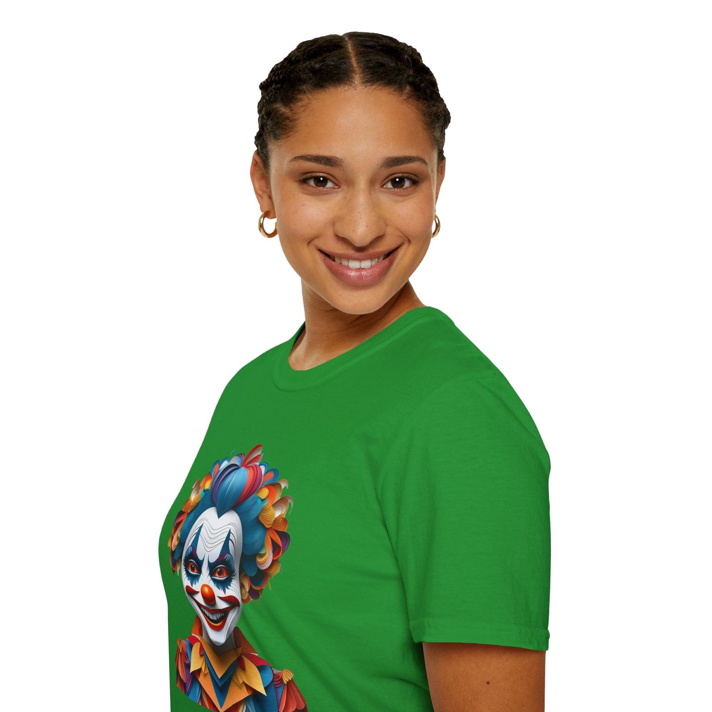 Clown Shirt Unisex T Shirt Short Sleeve Funny Man Circus Tee Gildan Softstyle 64000