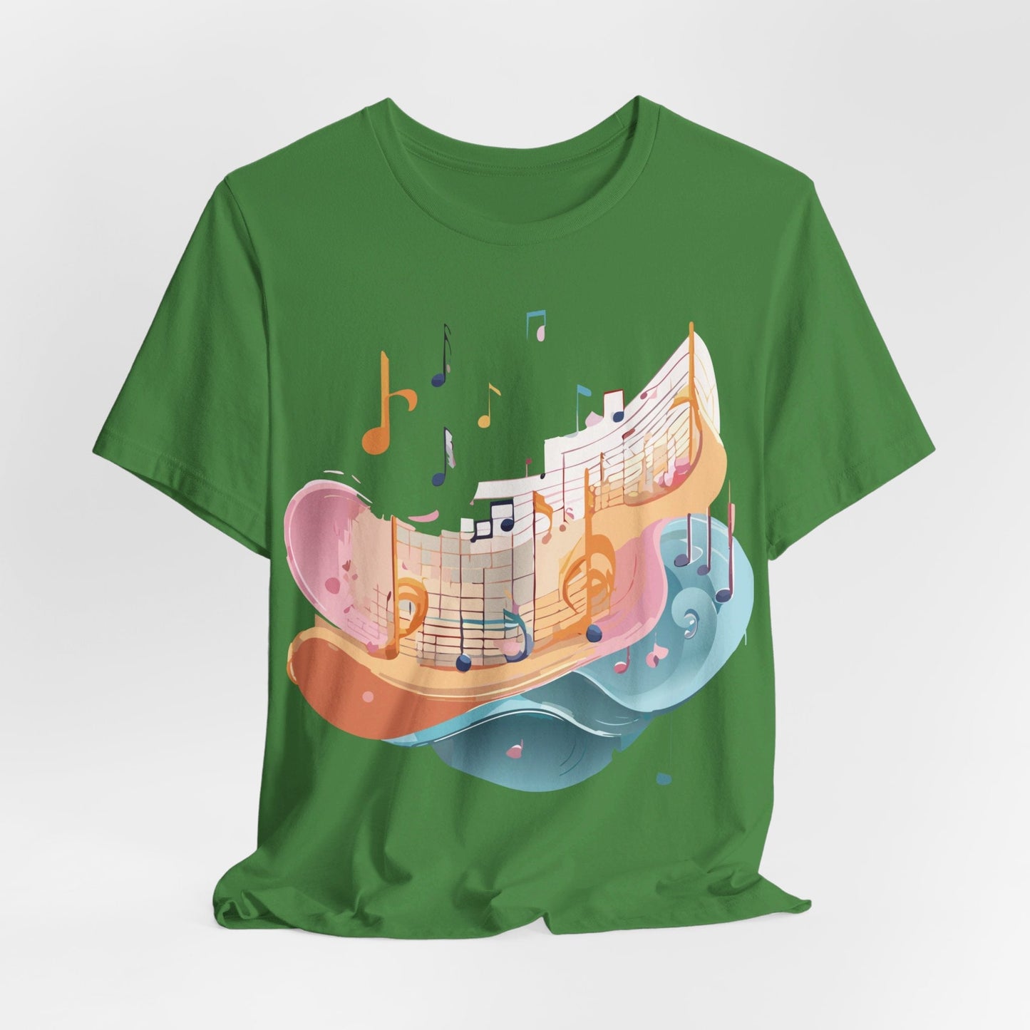 Music Graphic Unisex 100 Cotton Vintage Art with Musical Elements Tee 27