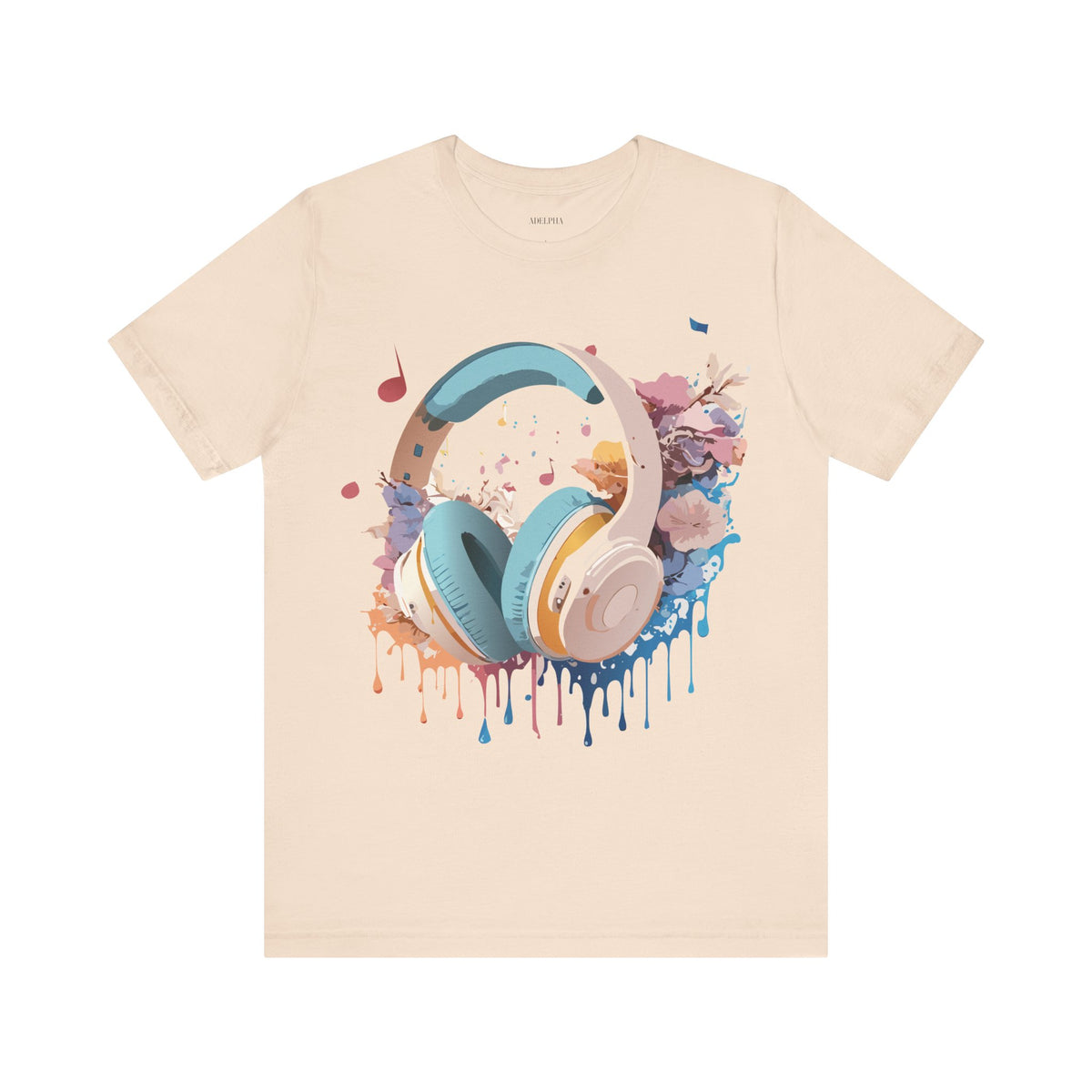 Music Graphic Unisex Cotton Bella+Canvas Tee with Art Design m166