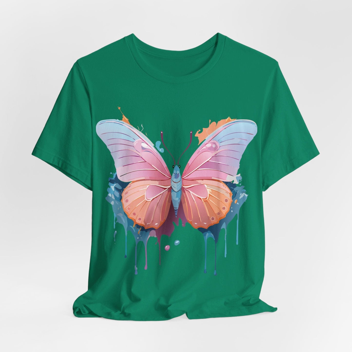 Butterfly Graphic Unisex 100 Cotton Lightweight Vintage Design Jersey Tee 88
