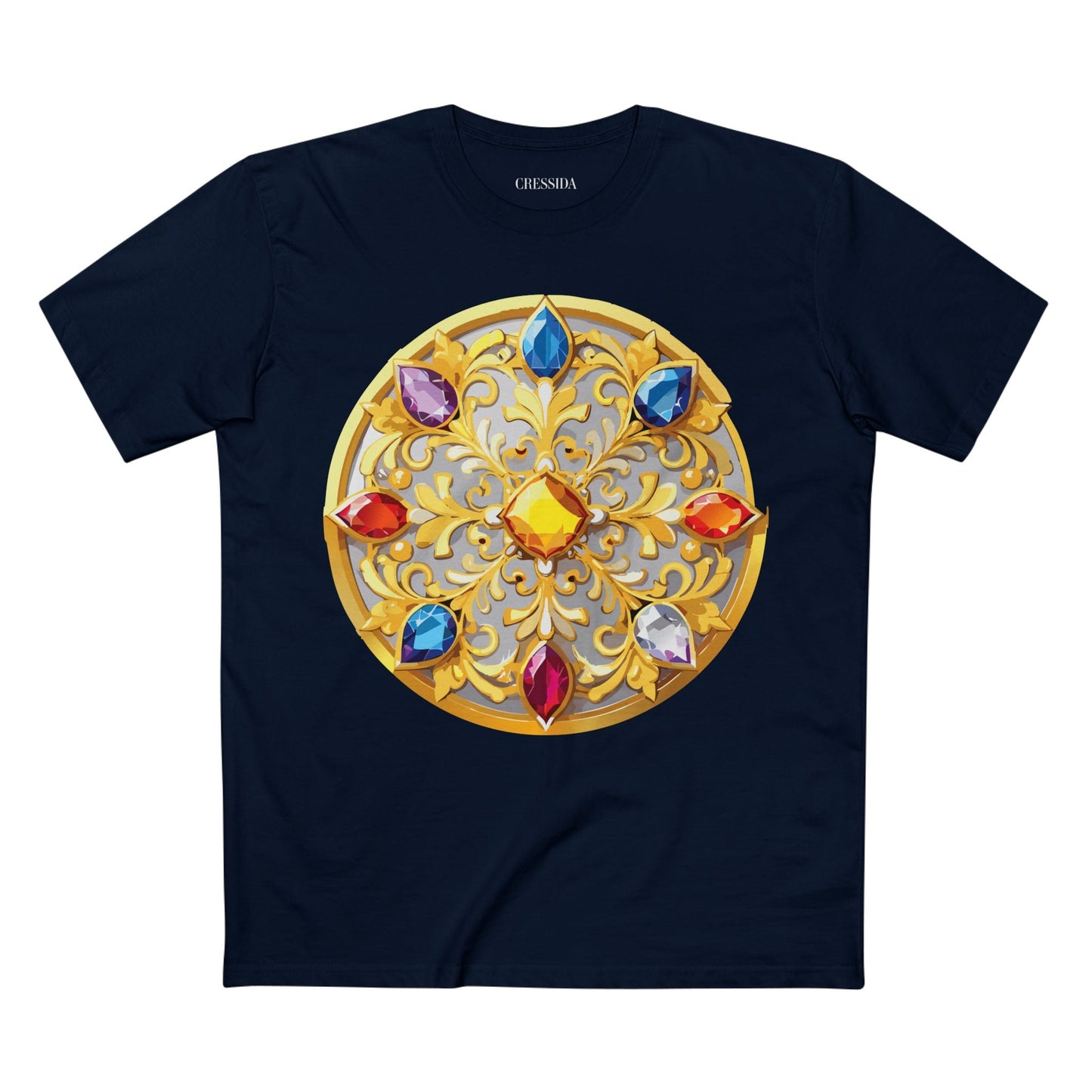 Medallion Graphic T-Shirt Unisex 100 Cotton With Gold Art Design Medal Tee 4