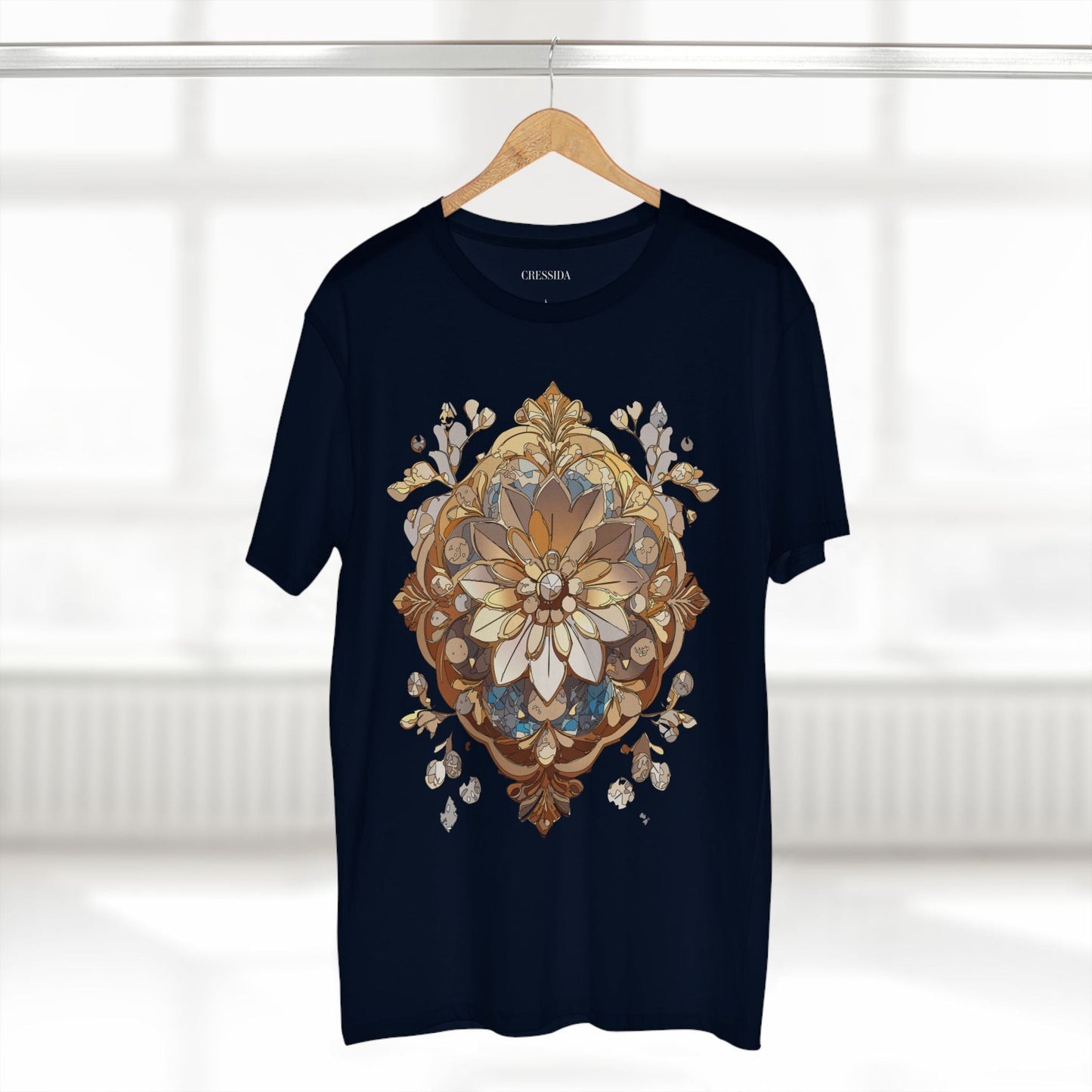 Floral Graphic T-Shirt Unisex 100 Cotton Art Design with Antique Flowers Tee 18