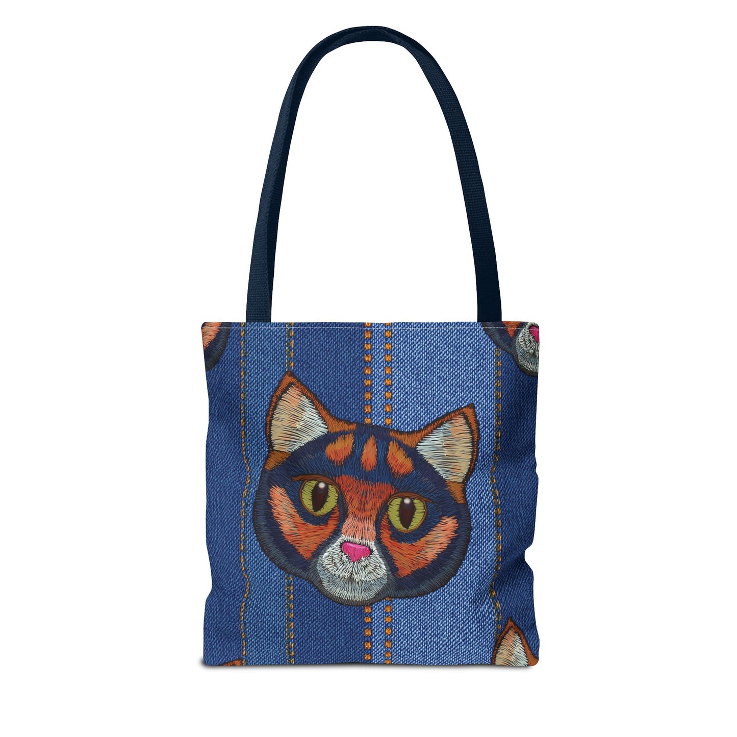 Denim Fabric Imitation Print Unisex Canvas Bag Poly Spun 3 Sizes Tote Bag 190