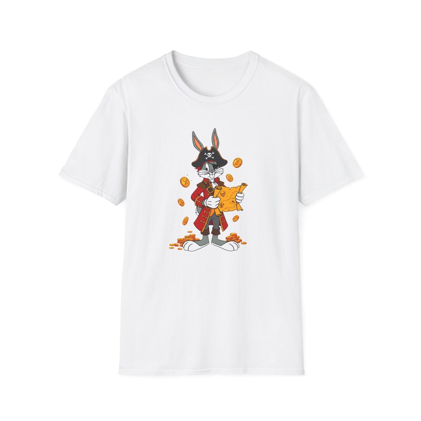 Bugs Bunny Cartoon T Shirt Unisex Gildan Softstyle 64000 Tee With Animated Artwork