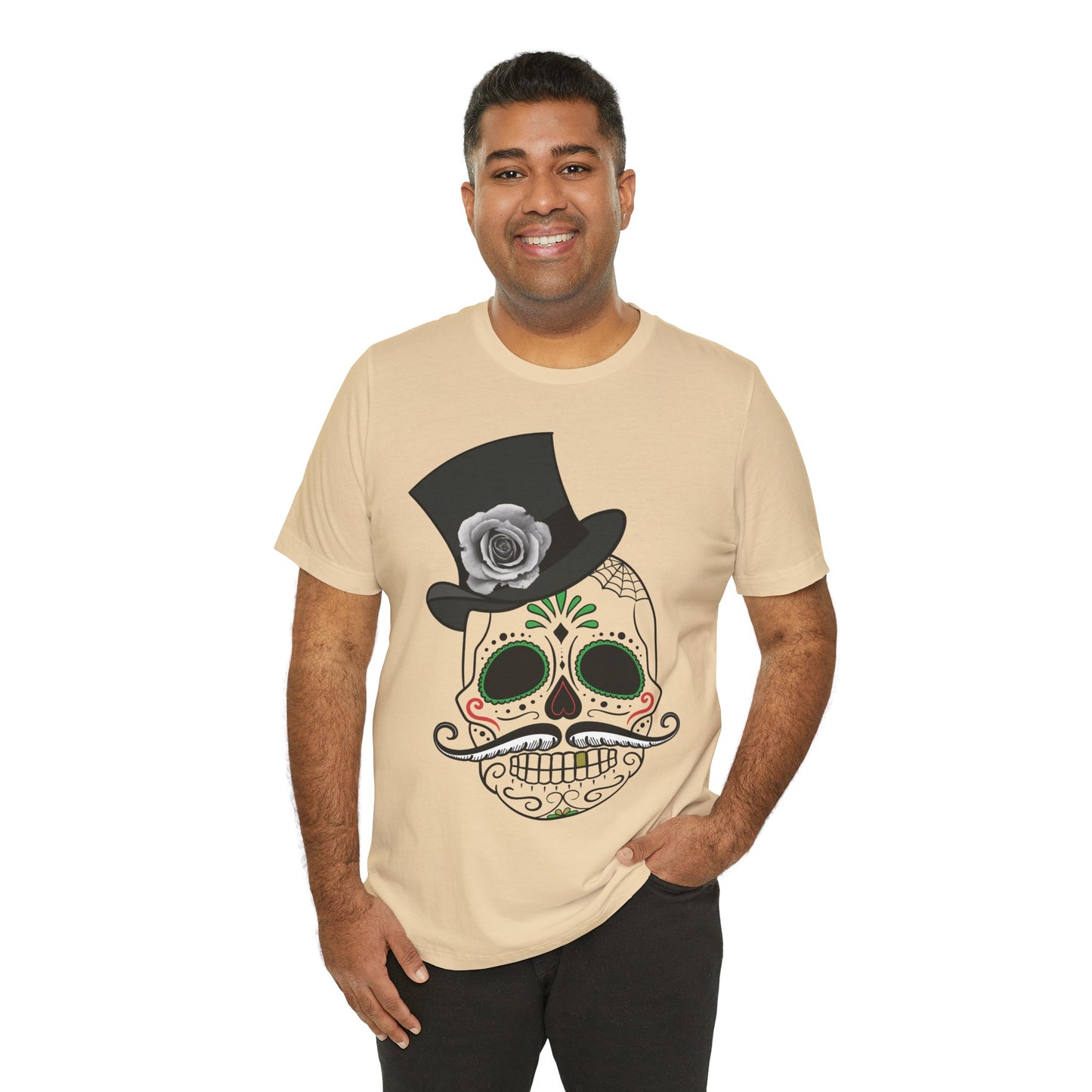 Unisex-T-Shirt aus Baumwolle mit Totenkopf