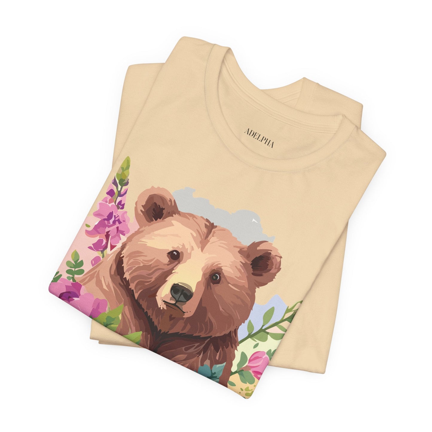 Bear Graphic Unisex 100 Cotton Short Sleeve Art Design Vintage T-Shirt 1