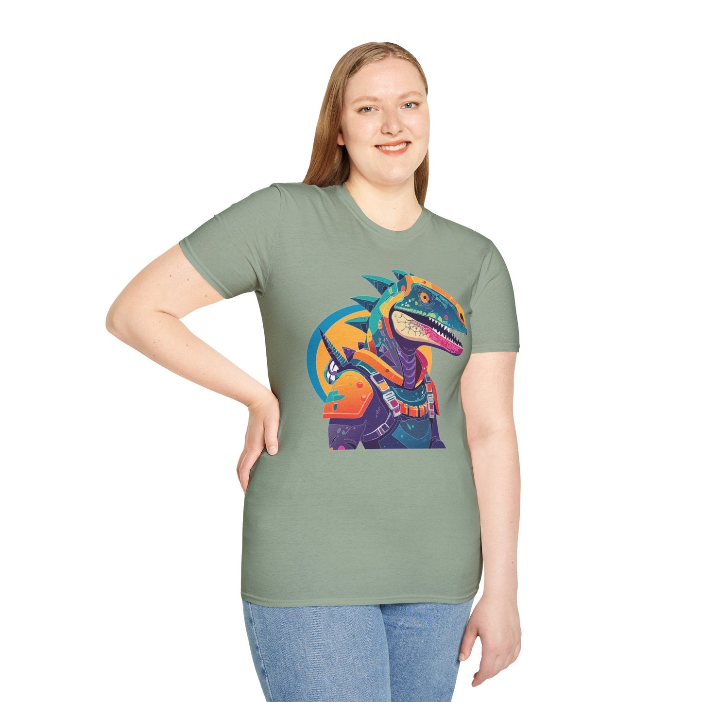 Unisex Alien Cosmos Shirt With Art Design Gildan Softstyle 64000 Short Sleeve Tee