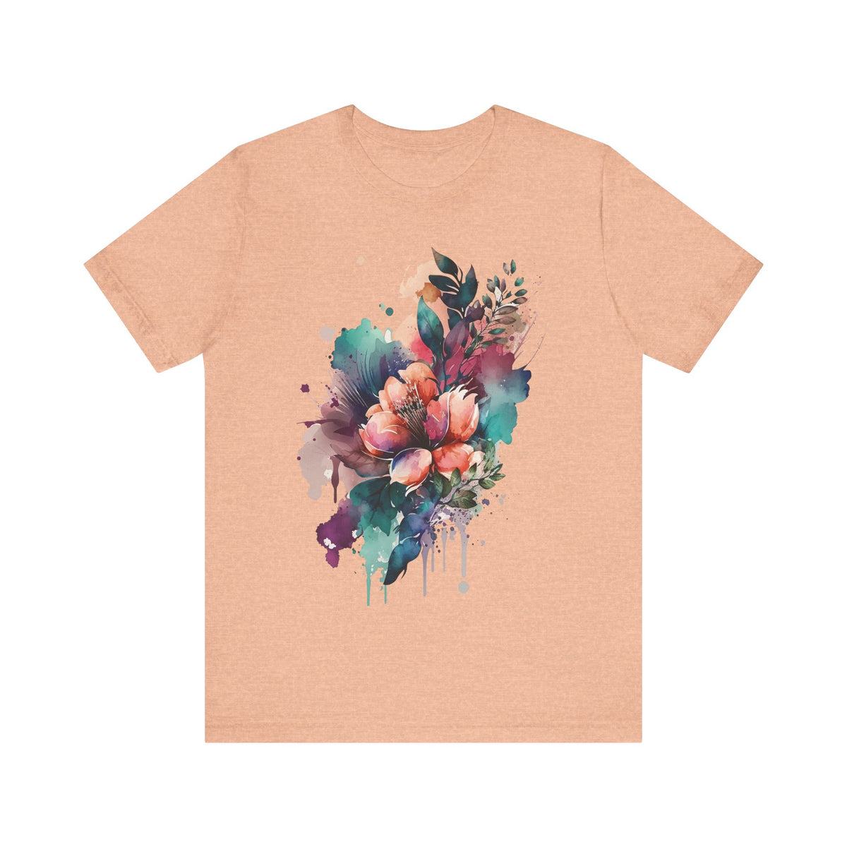Floral Graphic Tee Shirt - Bella+Canvas Unisex 100 Cotton 57