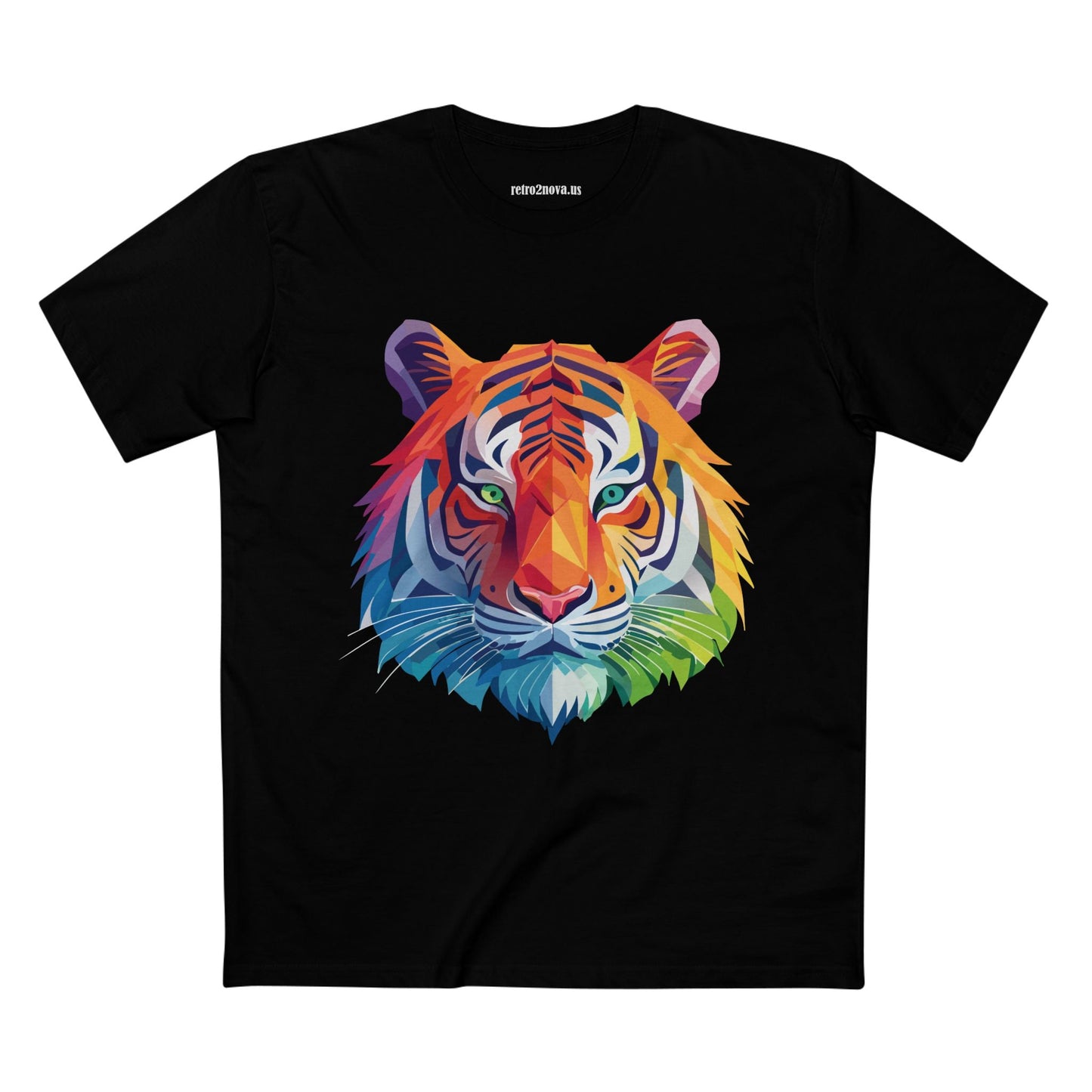 Tiger Animal Shirt Unisex Premium Cotton Tee With Original Art Design Retro2Nova Art Collection Exclusive Art Print