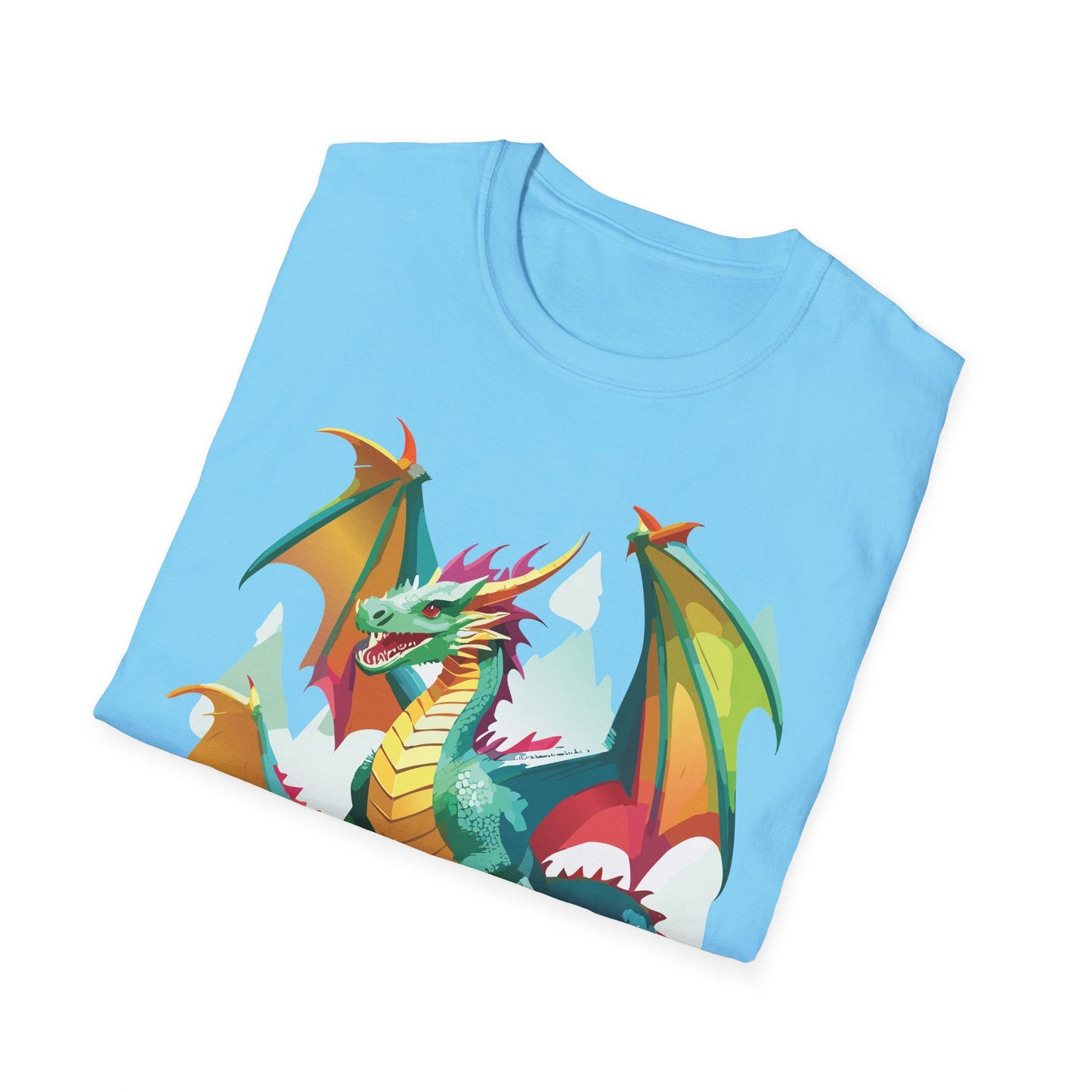 Dragon Graphic Unisex Cotton Softstyle Art Design Tee With Animals 2