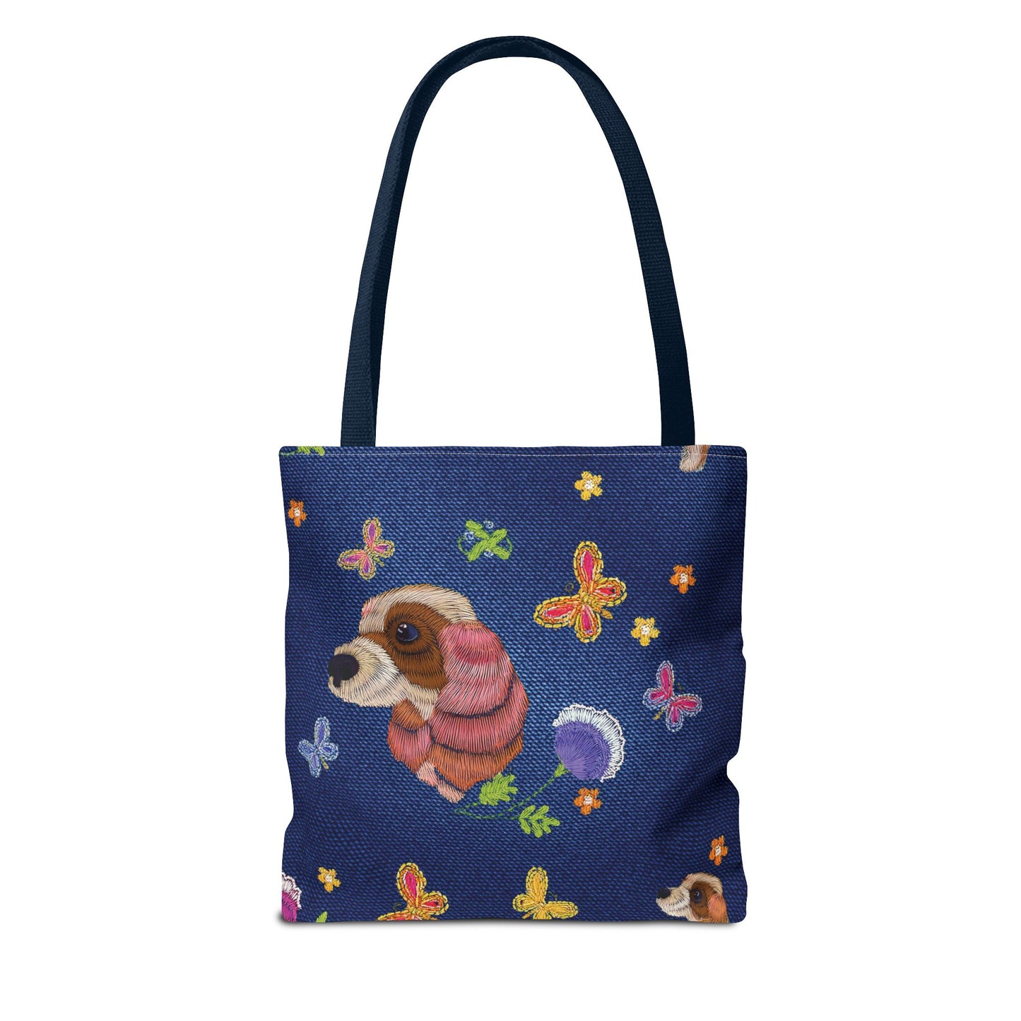 Denim Fabric Imitation Print Unisex Canvas Bag Poly Spun 3 Sizes Tote Bag 191-5