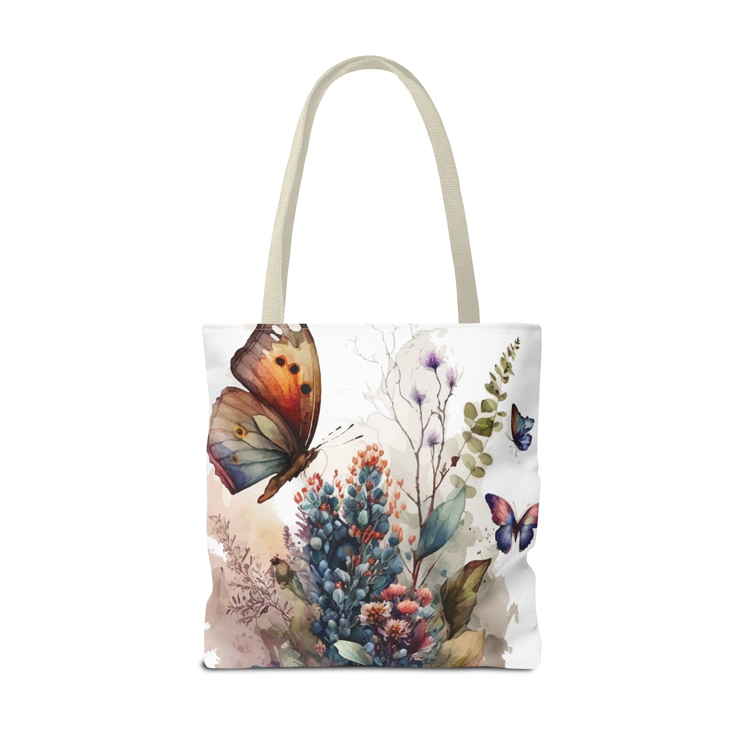 Bolsa de lona con estampado de mariposas 