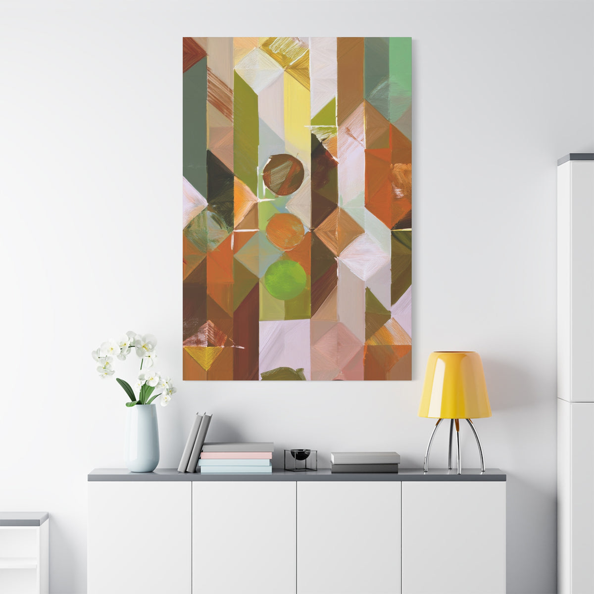 Abstract Geometric Painting Print Canvas 20x24,20x30,24x30 24x32,24x36,30x40 32x48,36x48,40x60 Pine-Wood Inner Frame ABS-56