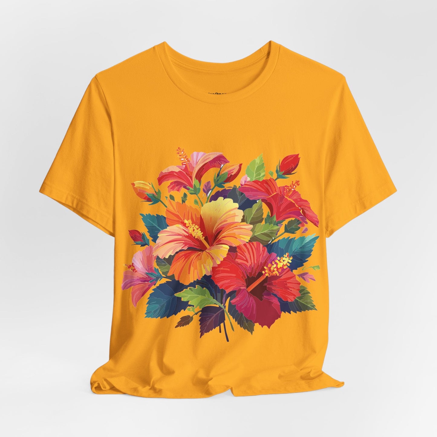 Retro2Nova Floral Shirt Unisex Jersey Short Sleeve Tee From Flowers Collection Bold Vibrant Design