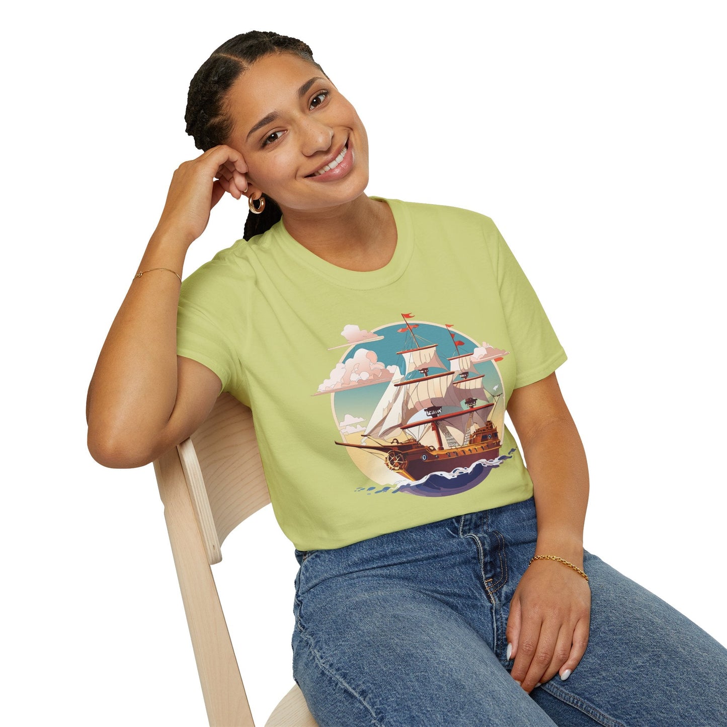 Unisex Ship T Shirts Frigate Vessel Tee Shirt Gildan Softstyle 64000 Cotton Comfort Premium Tee