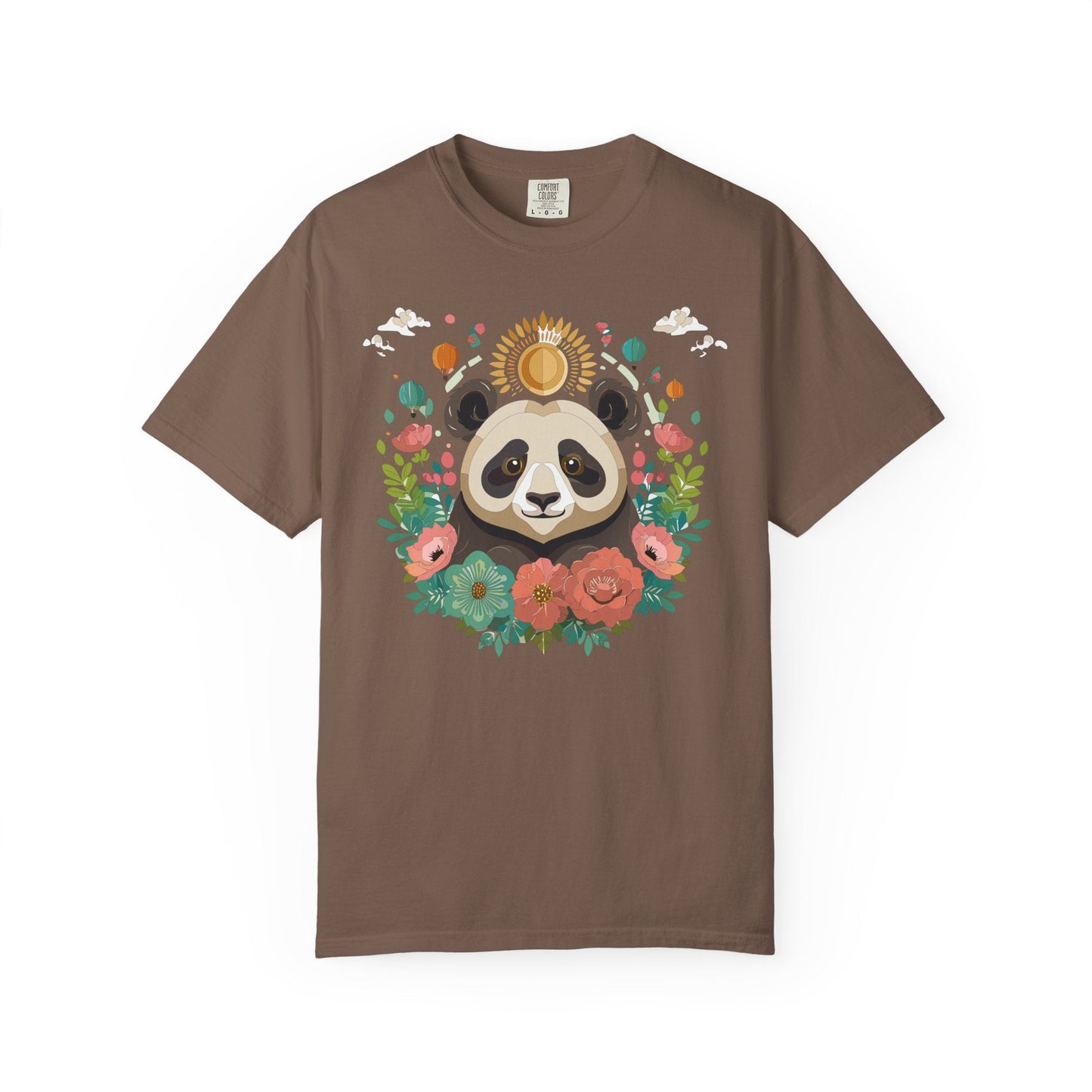 Panda Portrait Graphic T-Shirt Unisex Cotton Floral Animal Art Tee p4