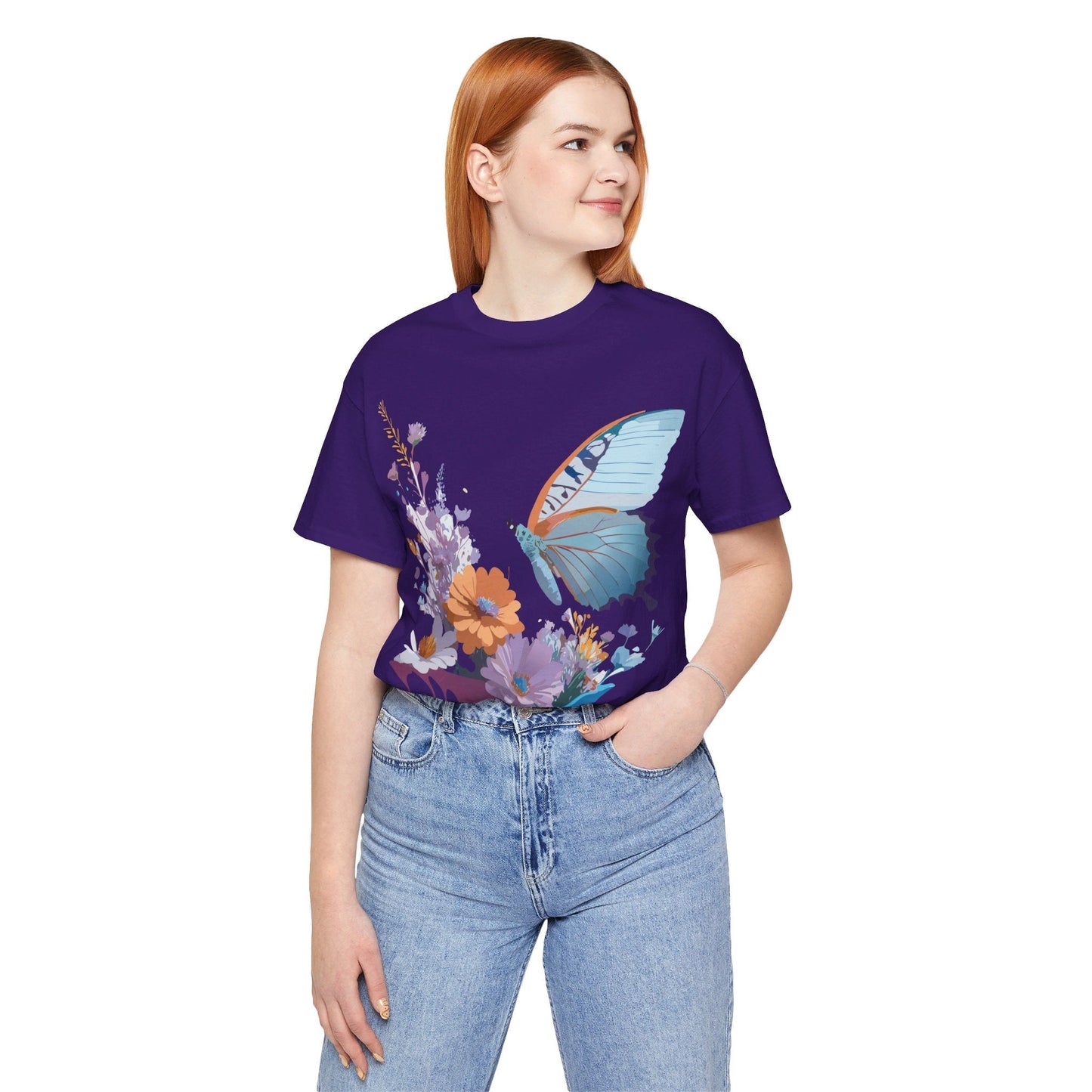 Butterfly Graphic Tee Unisex Jersey Short Sleeve Vintage Inspired Adelpha Art