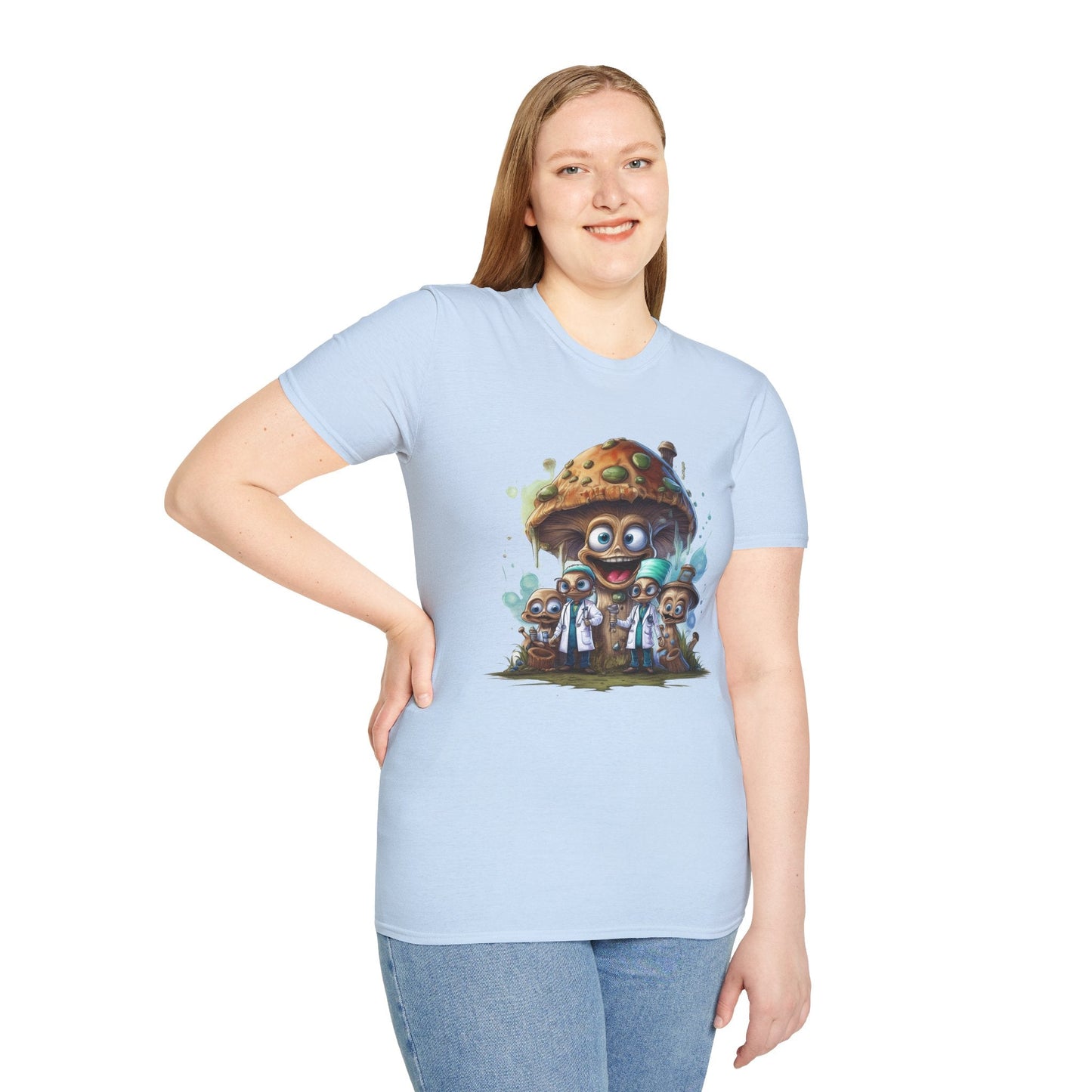Mashroom Tee Shirt Unisex Funny Mushroom Design Softstyle 64000 Cotton Graphic Tee