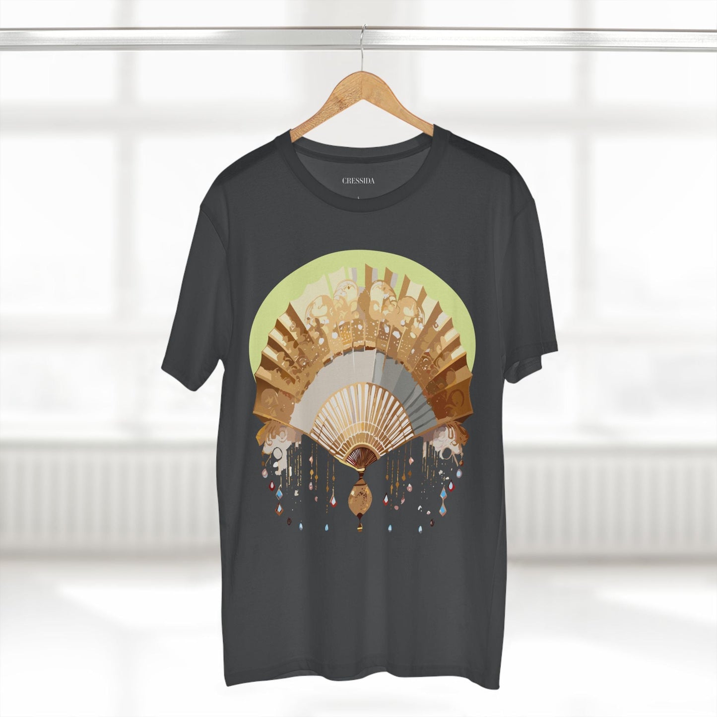 Antique Fan Graphic Design T-Shirt Unisex 100 Cotton Floral Carnival Artwork Tee 18