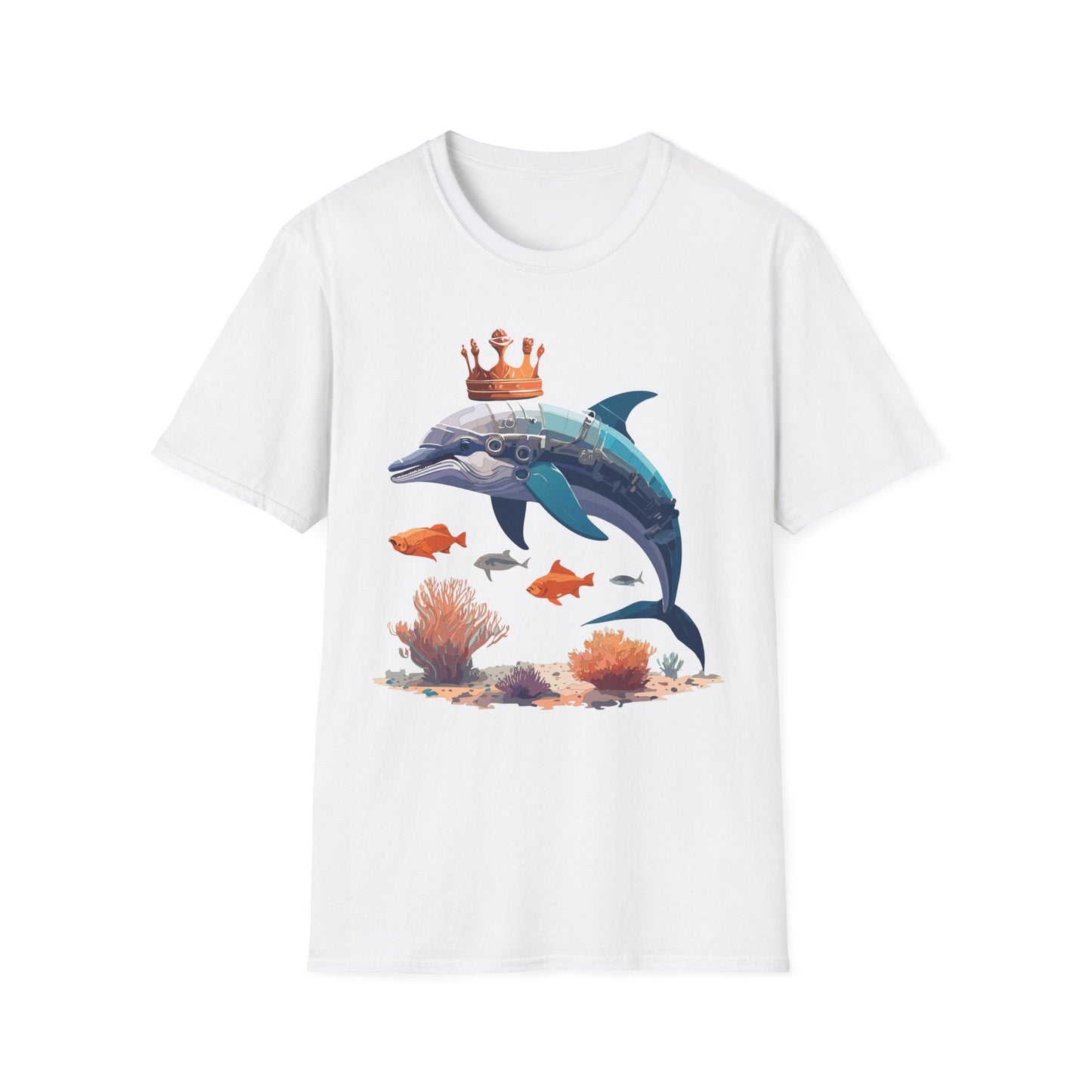 Dolphin Shirt Unisex Softstyle Short Sleeve Tee Gildan 64000 100 Percent Ring Spun Cotton