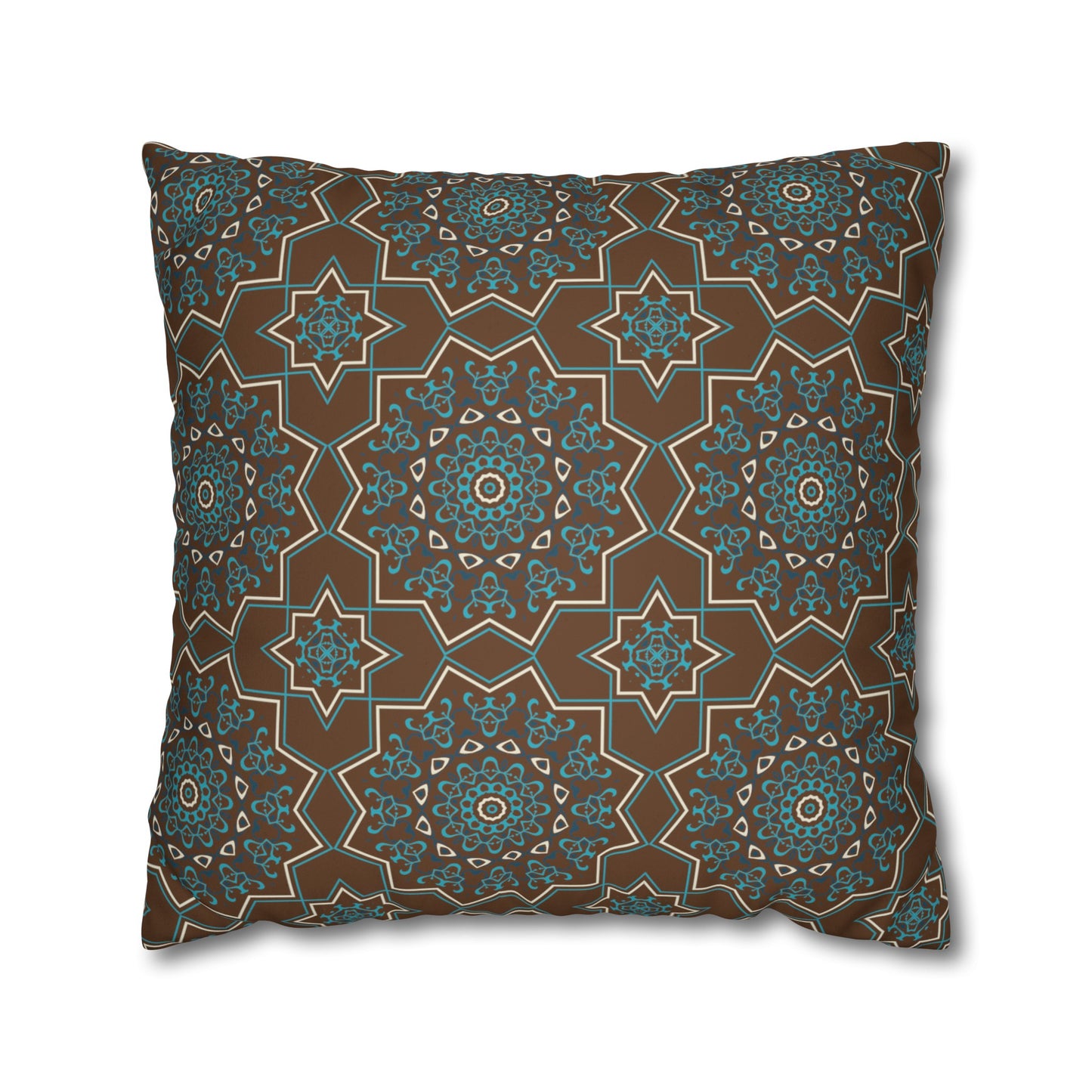 Faux Suede Pillowcase with Ornament