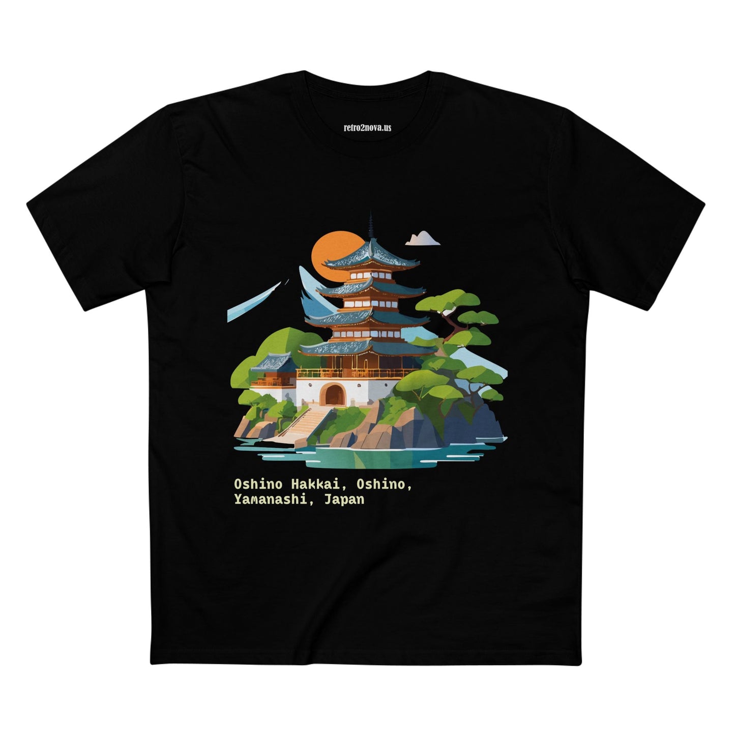 Japan Travel Shirt Unisex Cotton Tee With Original Art Design From Retro2Nova Collection