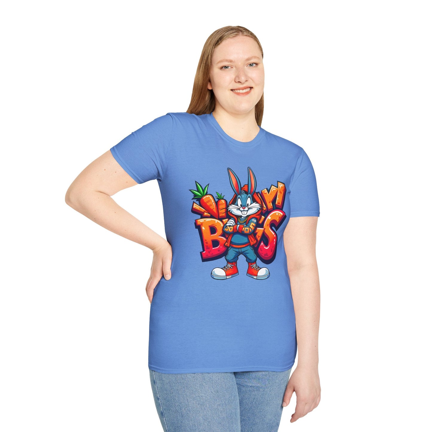 Funny Cartoon Animals T Shirt With Animation Design Unisex Softstyle Graphic Tee Gildan 64000
