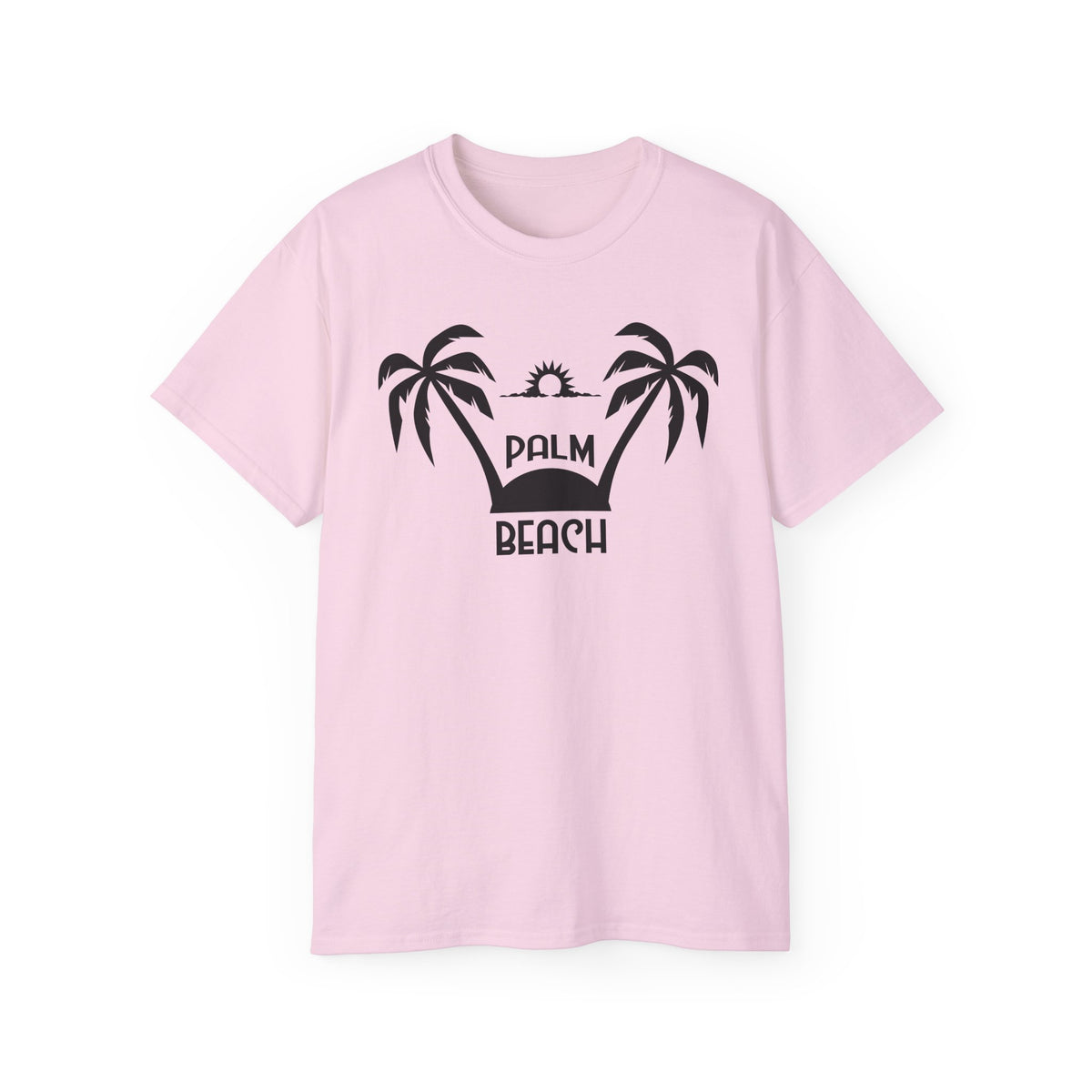 Palm Beach palm trees tee | Retro sunset graphic shirt