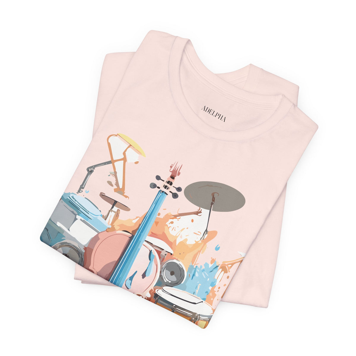 Music Graphic Unisex Cotton Bella+Canvas Tee with Art Design m154