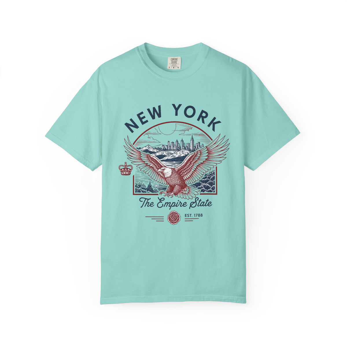 New York State Vintage Travel Tourist Graphic Gift Tee Unisex 100 Cotton Comfort Colors T-Shirt