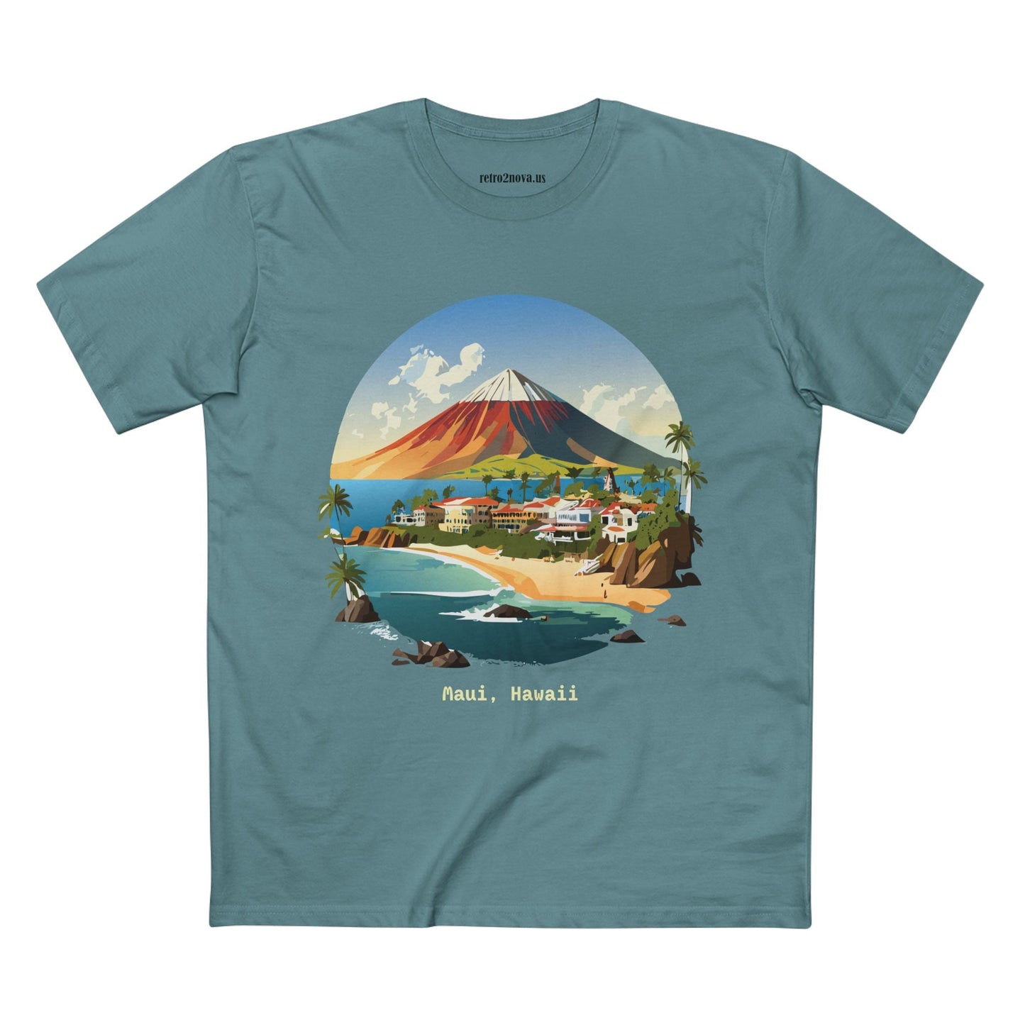 Unisex Travel Shirt Hawaii Style Original Art Design Tee TT-37 Premium Cotton Breathable Comfort