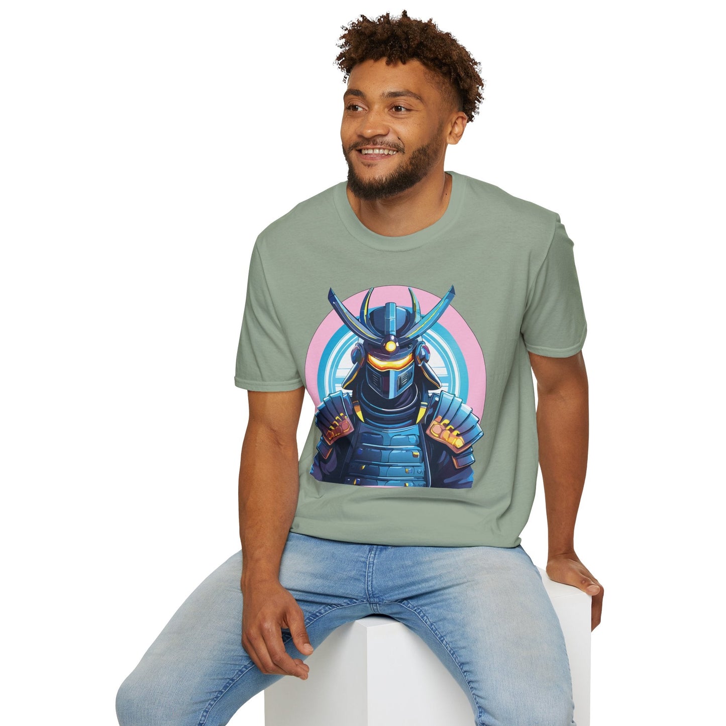 Samurai Shirt Unisex Gildan Softstyle 64000 Tee 100 Percent Ring Spun Cotton Breathable Lightweight