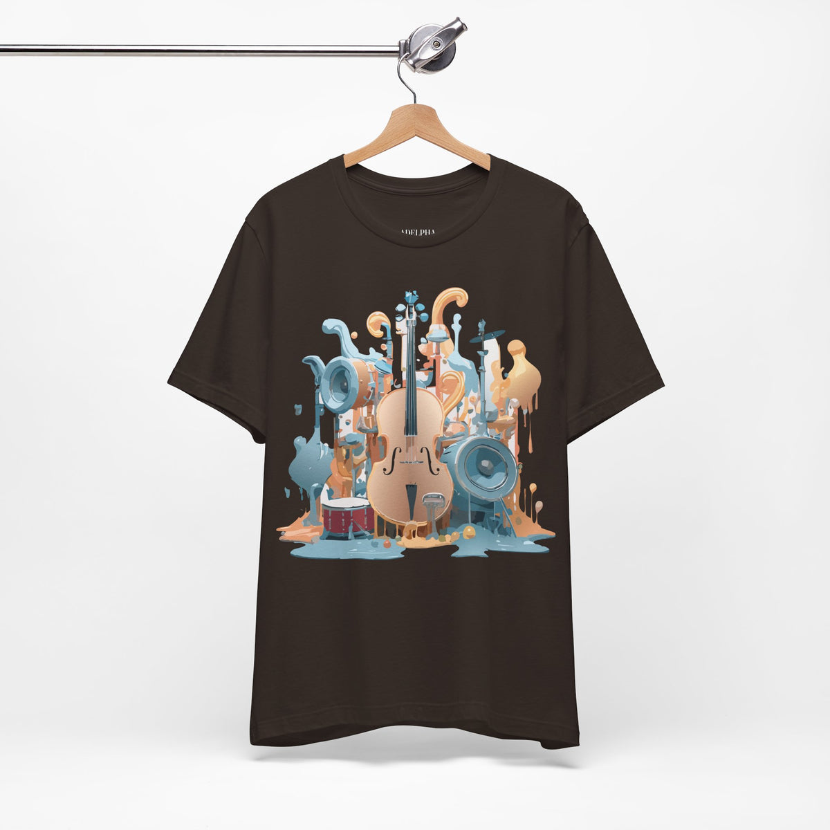 Music Graphic Unisex Cotton Bella+Canvas Tee with Art Design m104