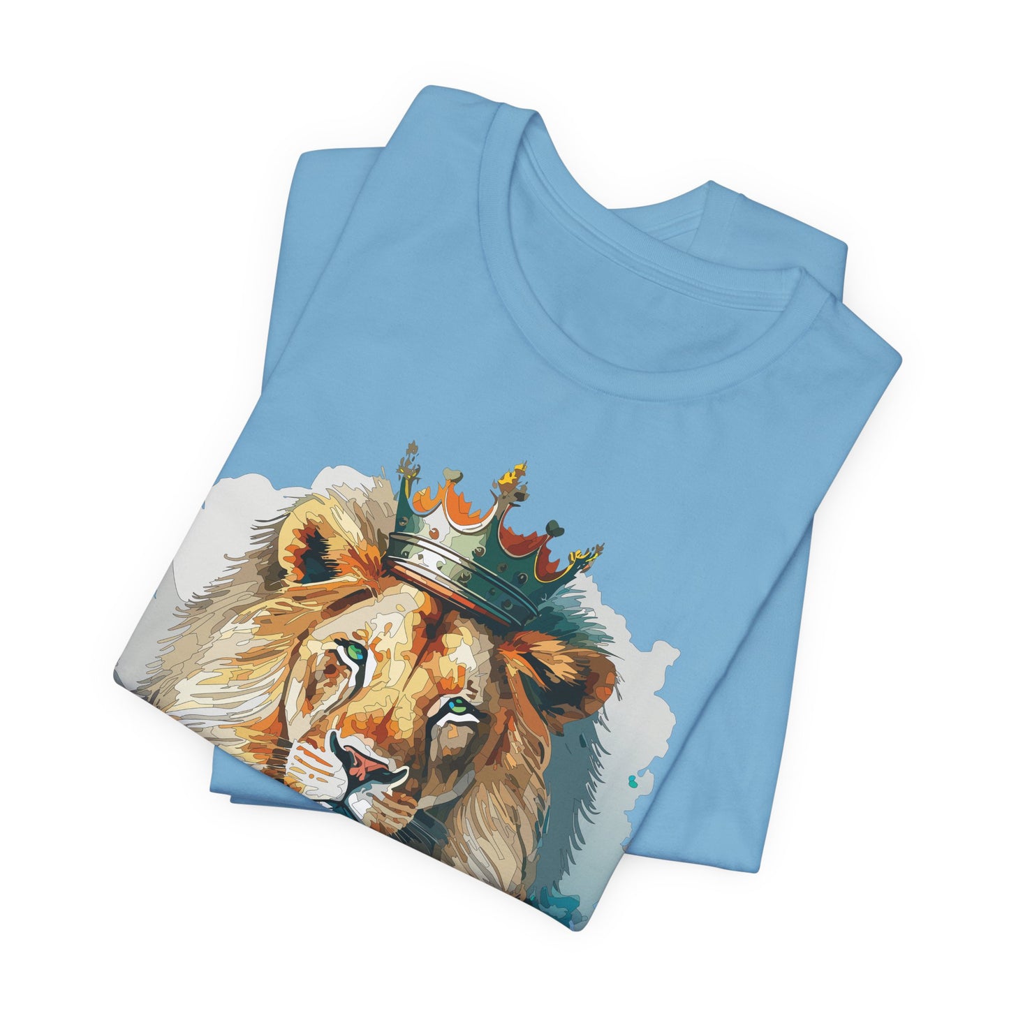 Unisex King Lion Tee, Animal Shirt, Tee Shirt with Lion, Crown T-Shirt, Animal King Tees, Crown Shirt, Safari T-Shirt 3