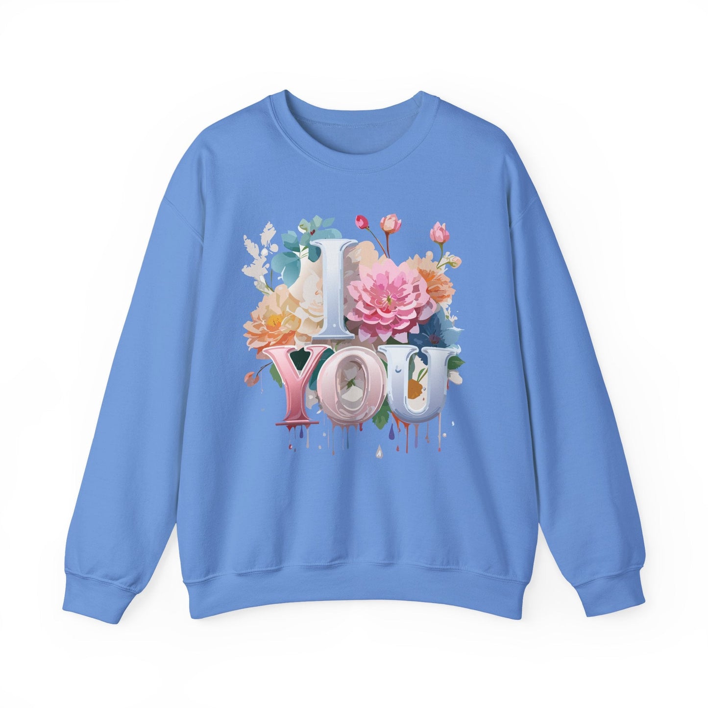 Floral Love Sweatshirt Valentines Day Unisex Crewneck Cozy Flower Design For All Season Wear